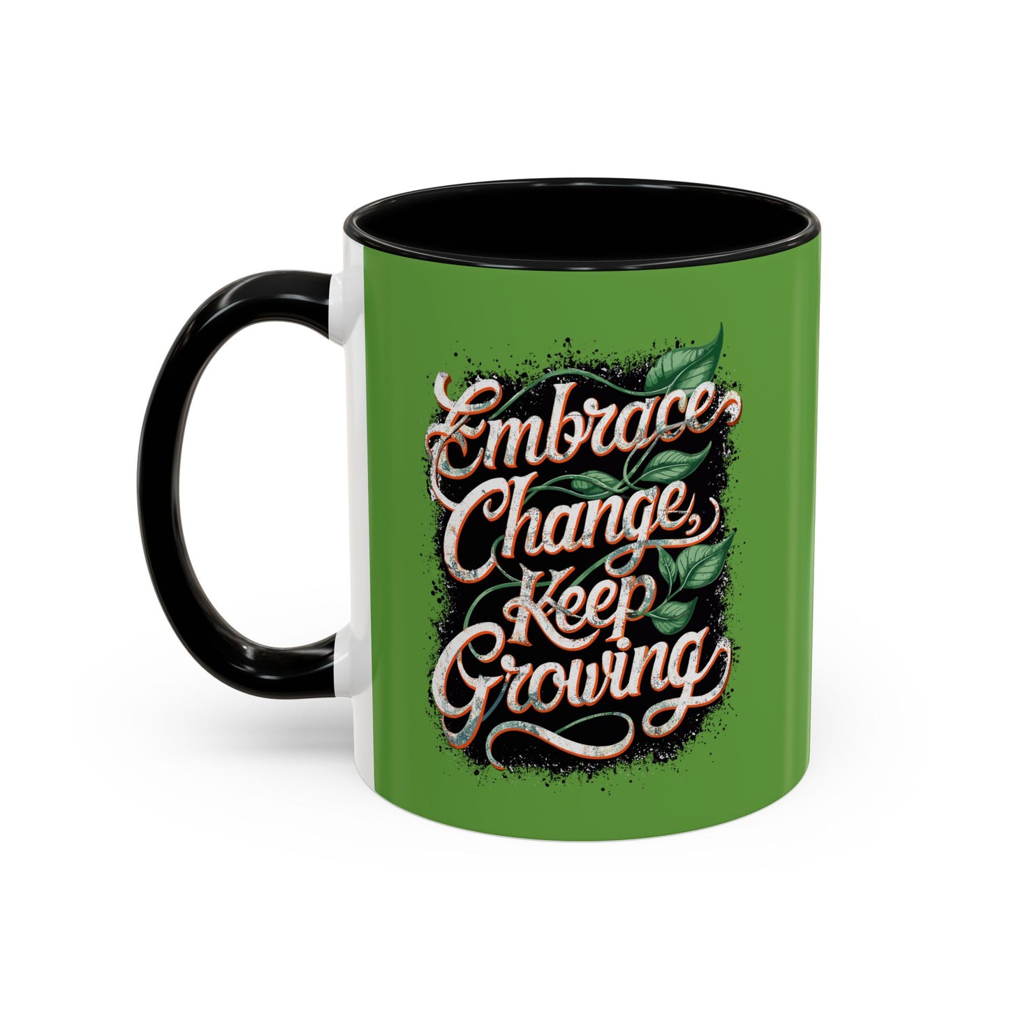 Embrace Change Keep Growing Accent Coffee Mug (11, 15oz)