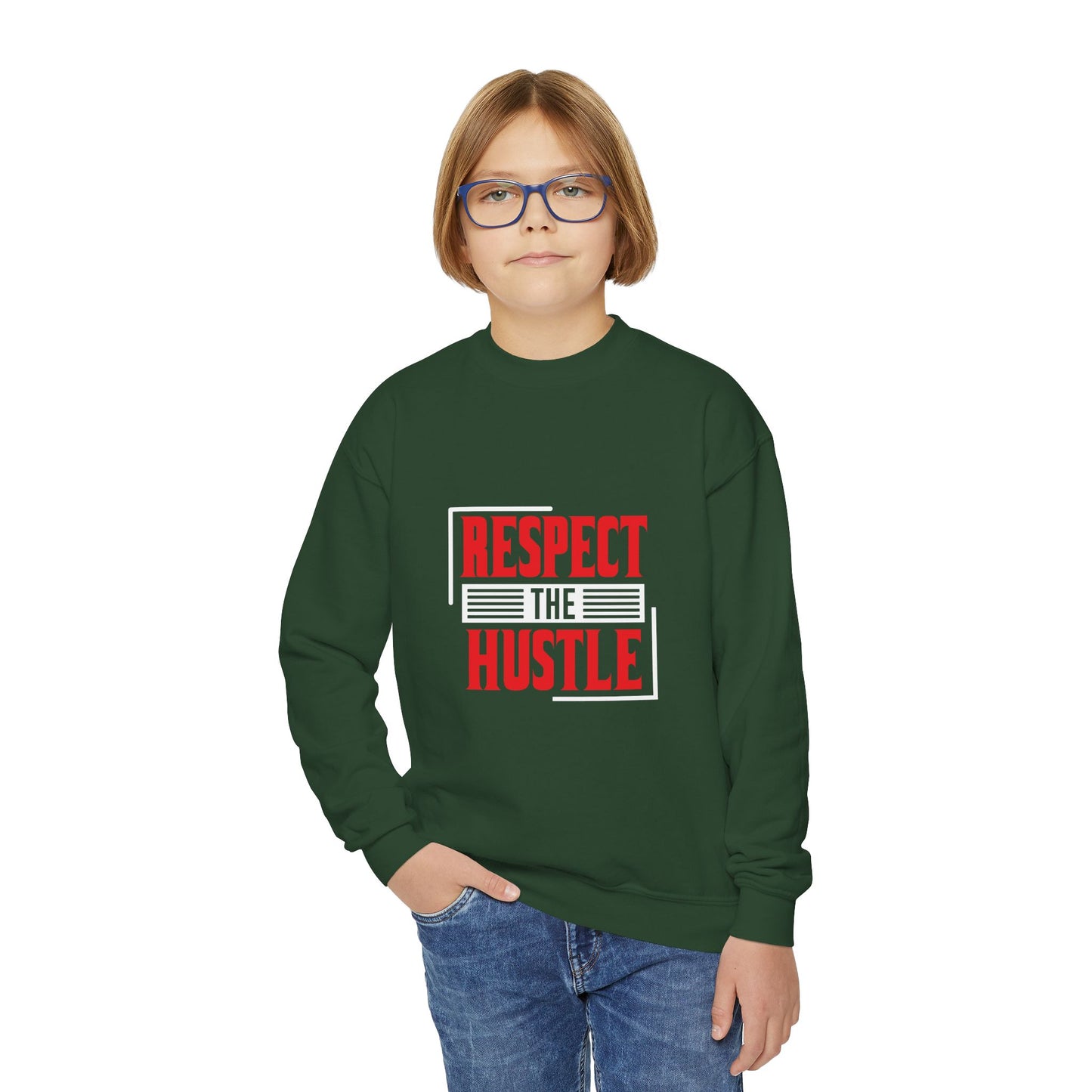Respect The Hustle Youth Crewneck Sweatshirt