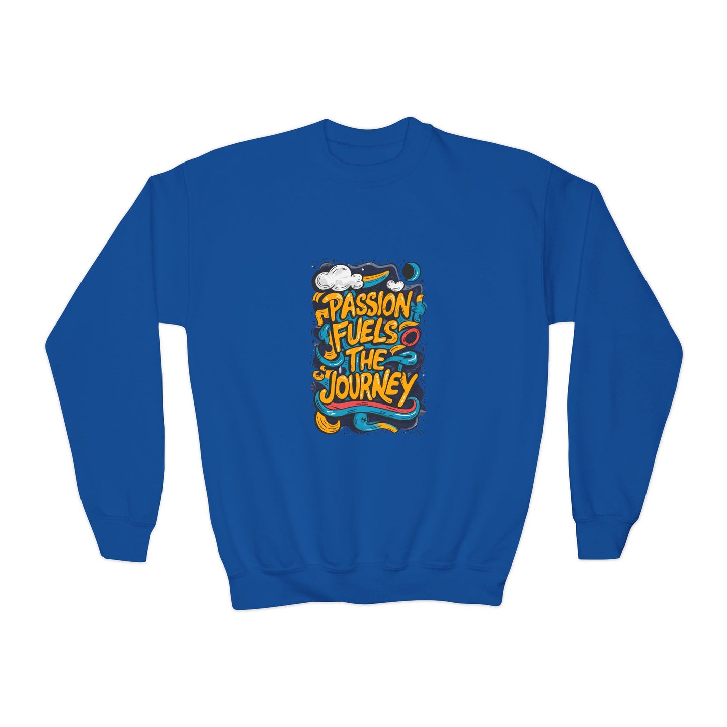Passion Fuels The Journey Youth Crewneck Sweatshirt