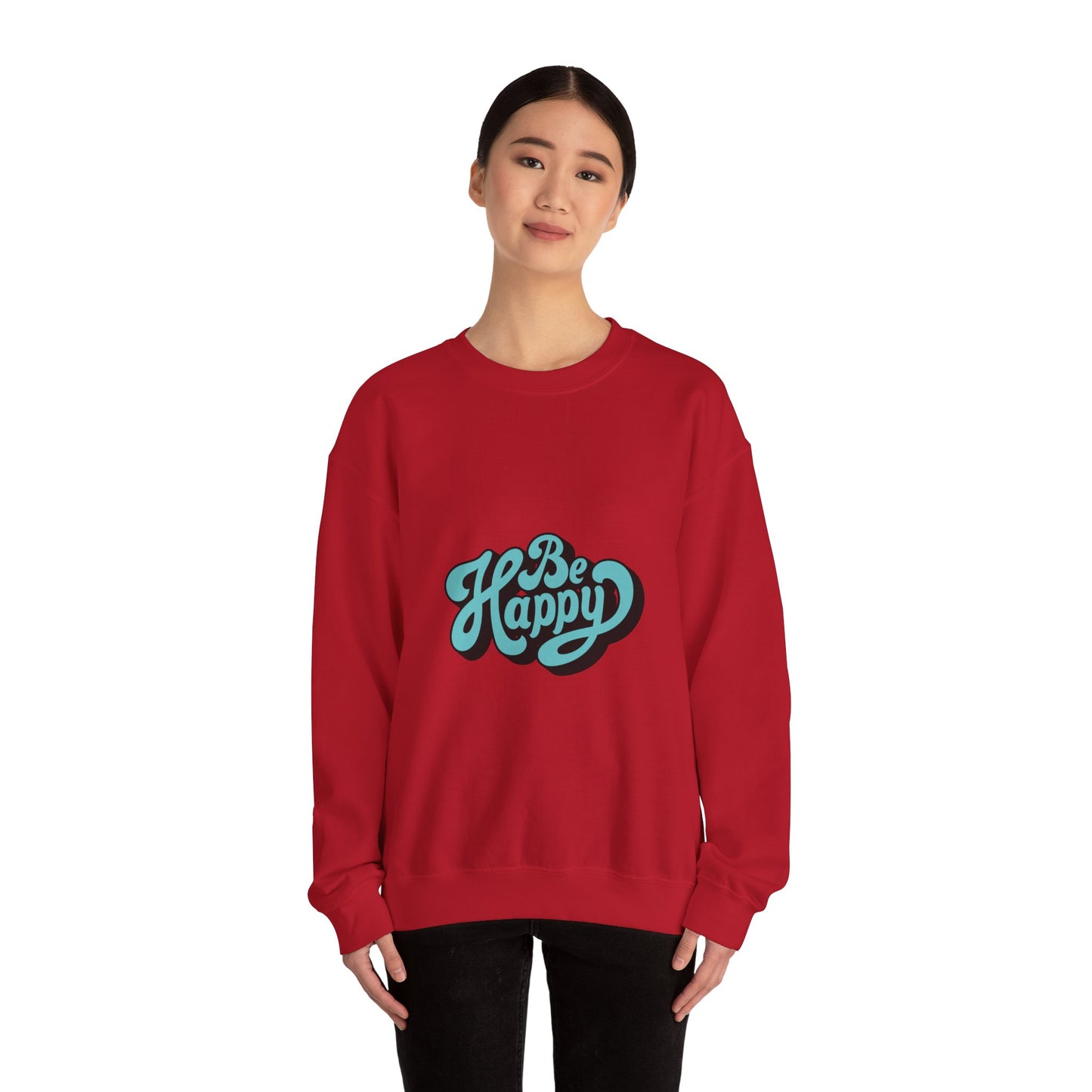 Be Happy Unisex Heavy Blend™ Crewneck Sweatshirt