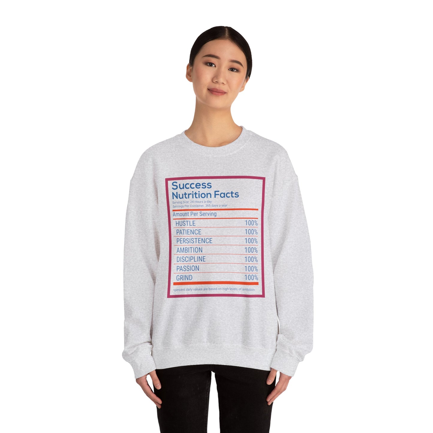Success Nutrition Facts Unisex Heavy Blend™ Crewneck Sweatshirt