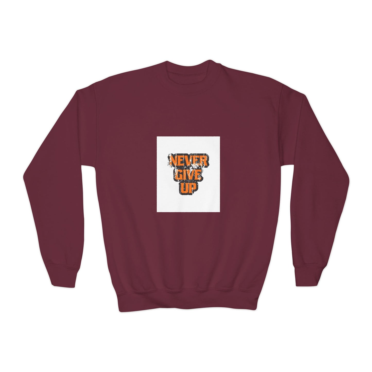 Never Give Up Youth Crewneck Sweatshirt