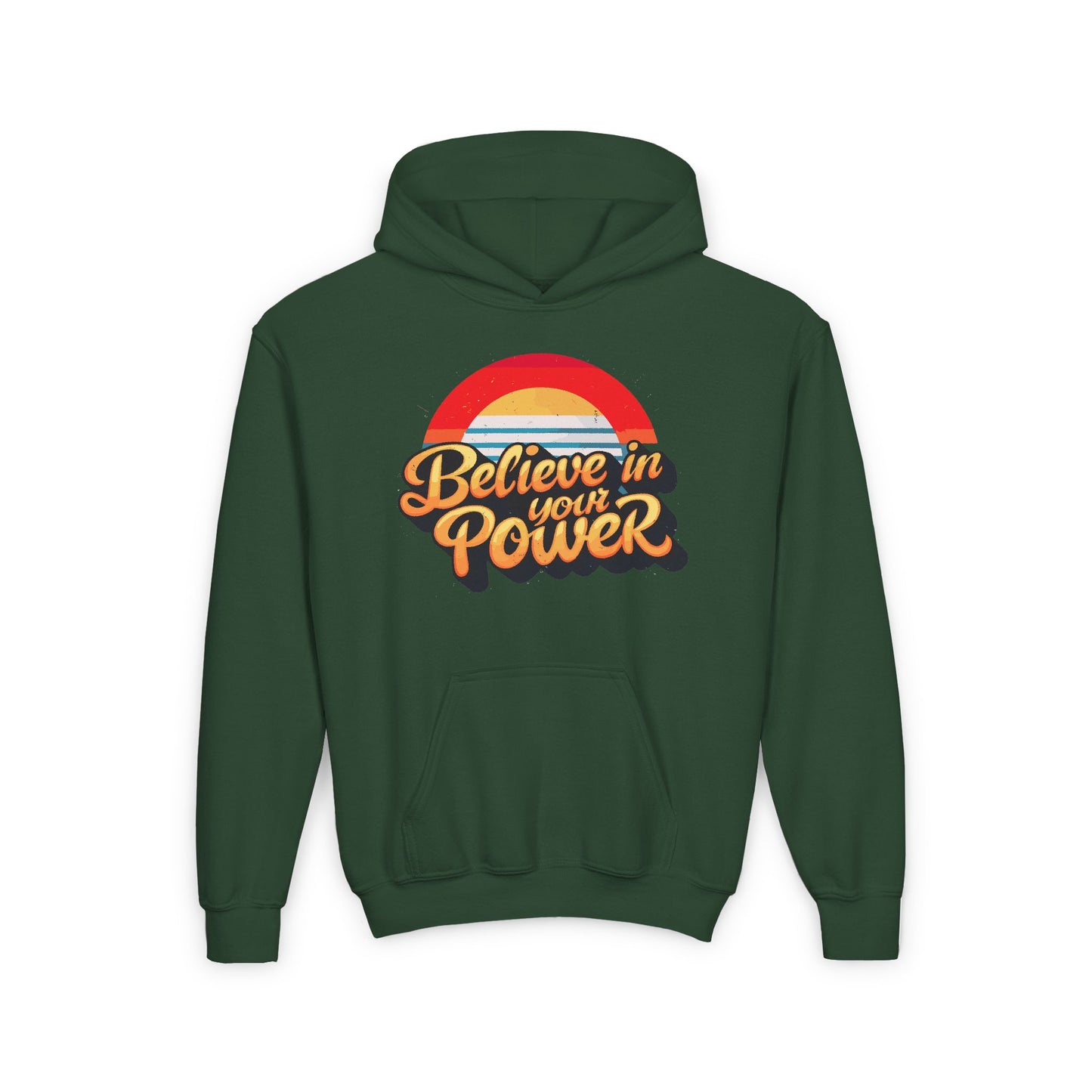 Believe In Your Power Youth Heavy Blend Hooded Sweatshirt