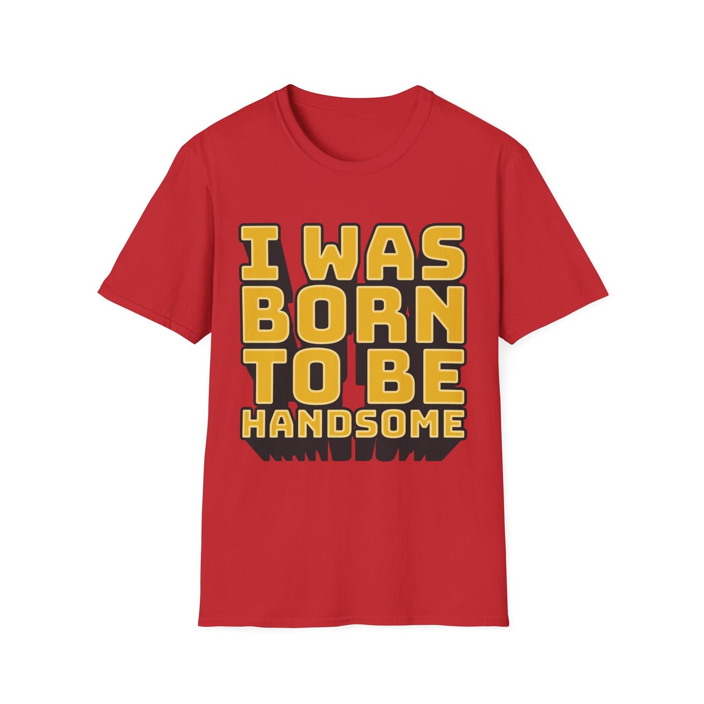 I Was Born To Be Handsome Unisex Softstyle T-Shirt