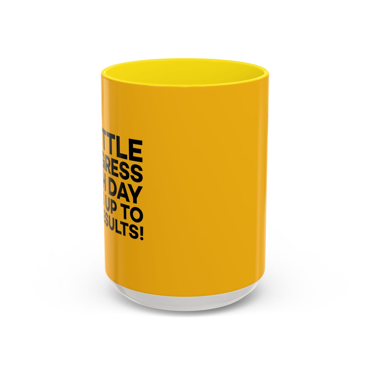 A Little Progress Each Day Adds Up To Big Results! Accent Coffee Mug (11, 15oz)