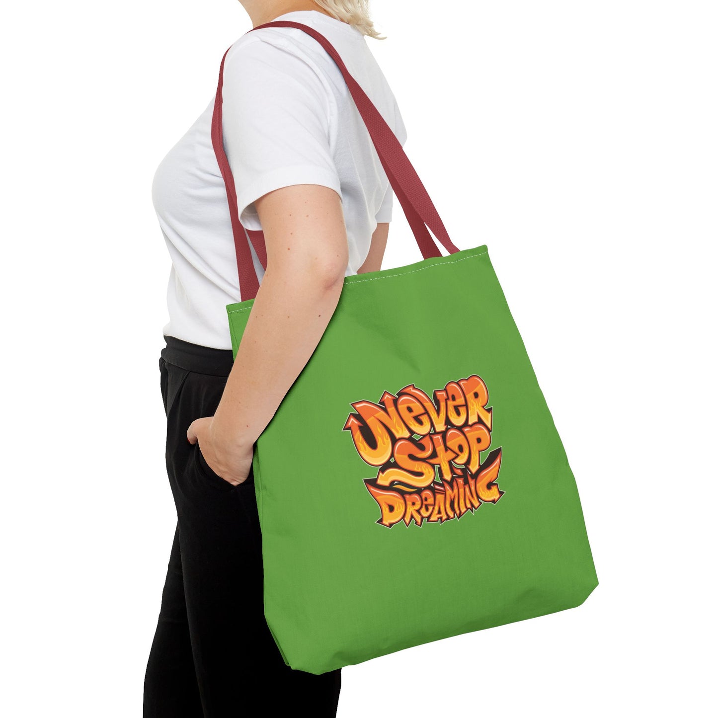 Never Stop Dreaming Tote Bag (AOP)