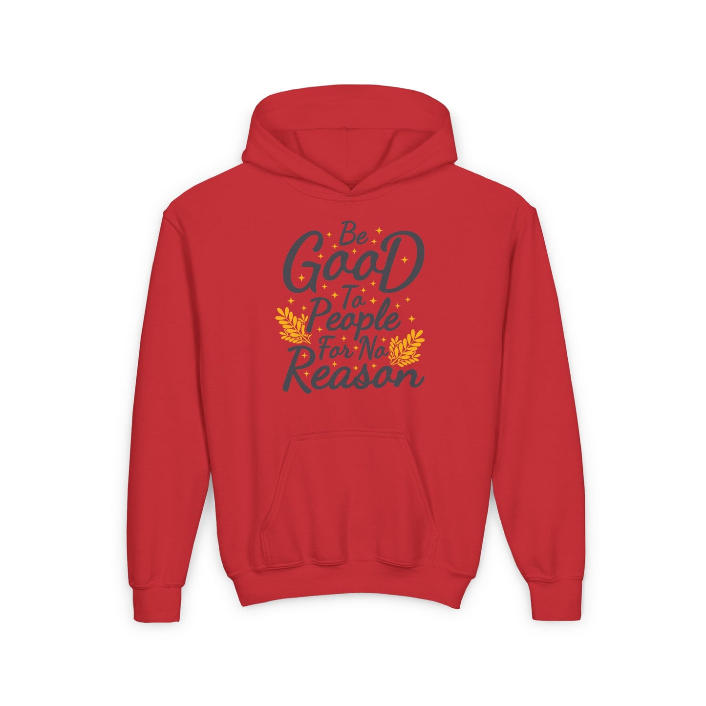 Be Good To People For No Reason Youth Heavy Blend Hooded Sweatshirt
