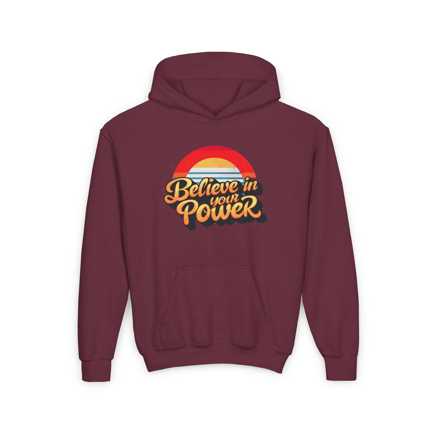 Believe In Your Power Youth Heavy Blend Hooded Sweatshirt