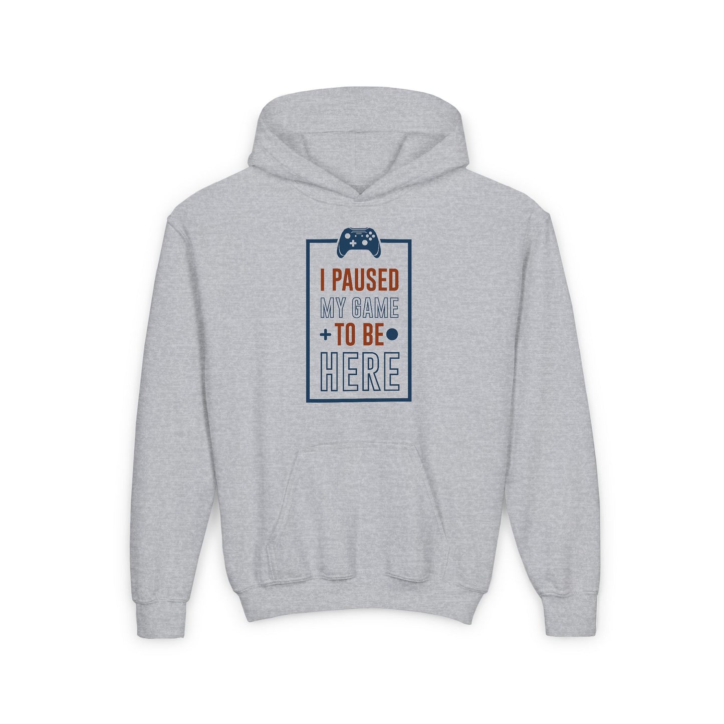 I Pushed My Game To Be Here Youth Heavy Blend Hooded Sweatshirt