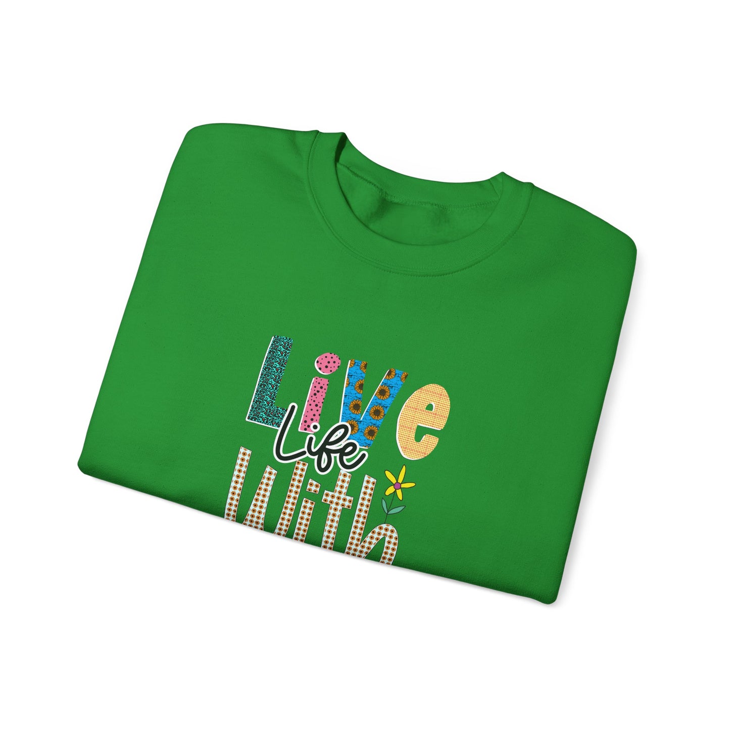 Live Life With Joy Unisex Heavy Blend™ Crewneck Sweatshirt