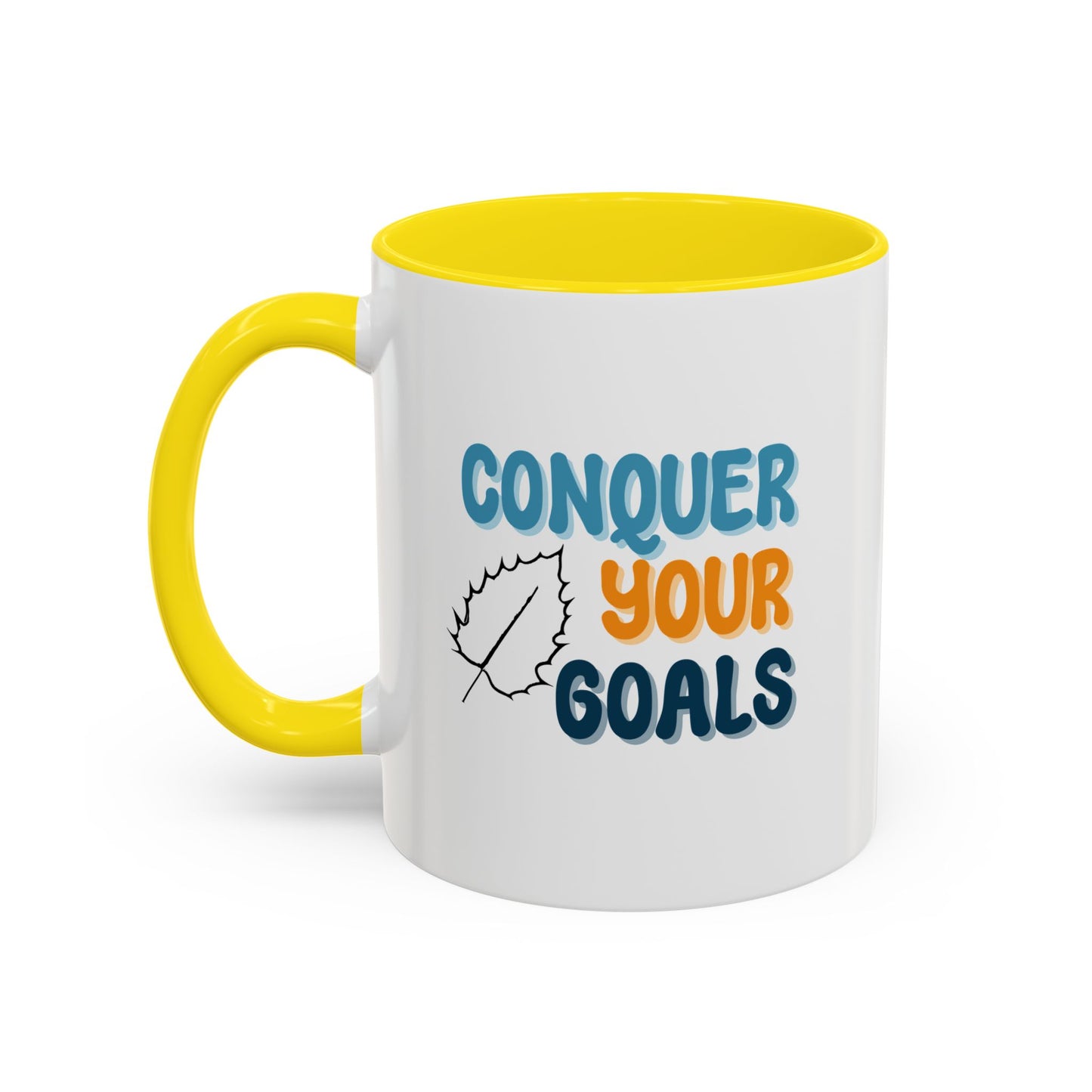 Conquer Your Goals Accent Coffee Mug (11, 15oz)