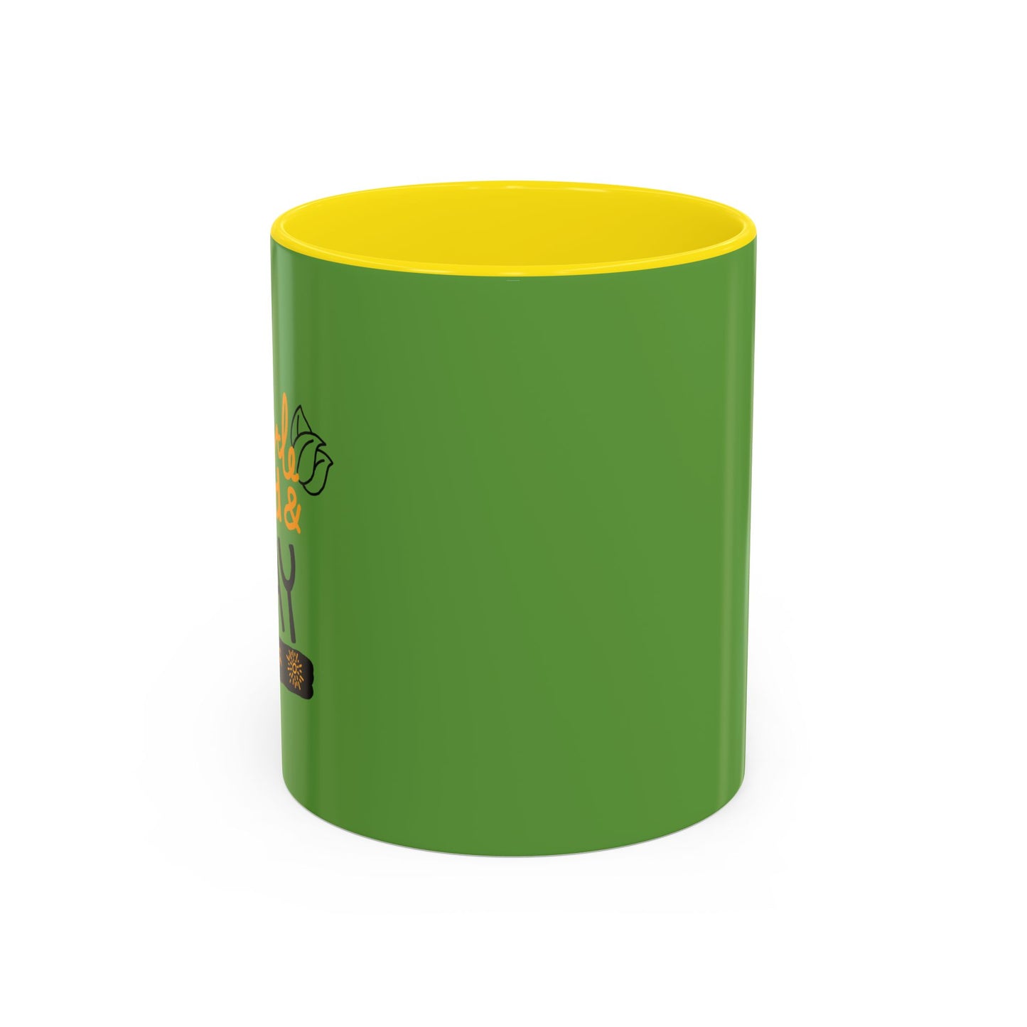 Hustle Hard And Pray Harder Accent Coffee Mug (11, 15oz)