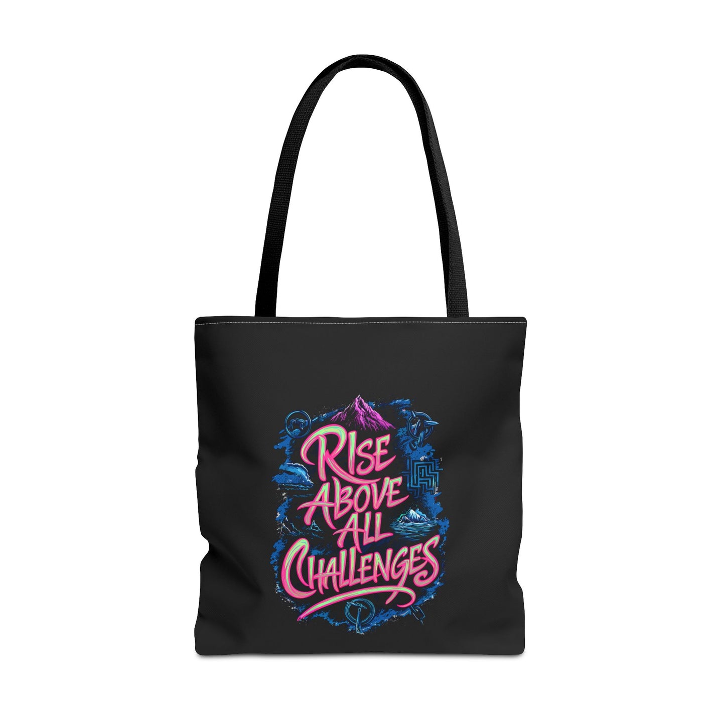 Rise Above All Challenges Tote Bag (AOP)