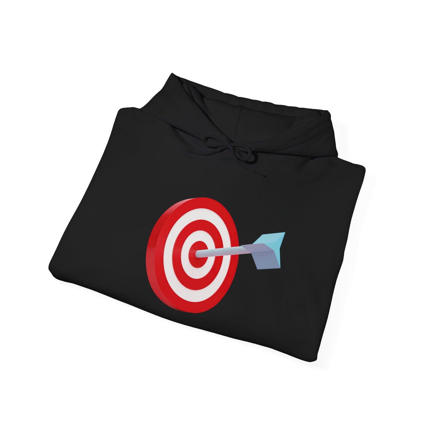 3d Render Arroe Hit The Center Of Target Or Goal Of Success Unisex Heavy Blend™ Hooded Sweatshirt