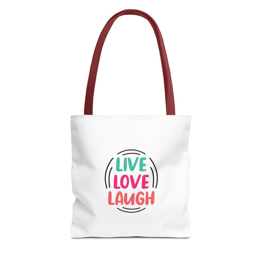 Live Love Laugh Tote Bag (AOP)