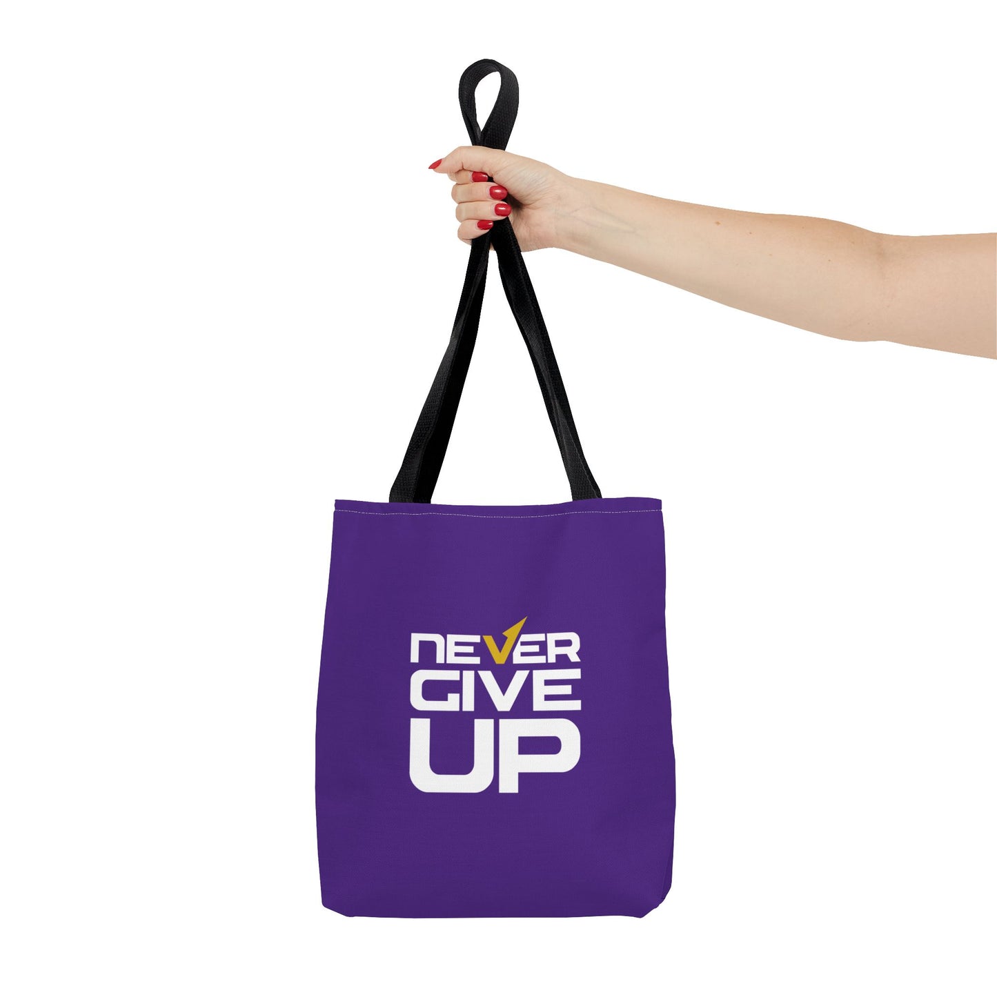 Never Give Up Tote Bag (AOP)