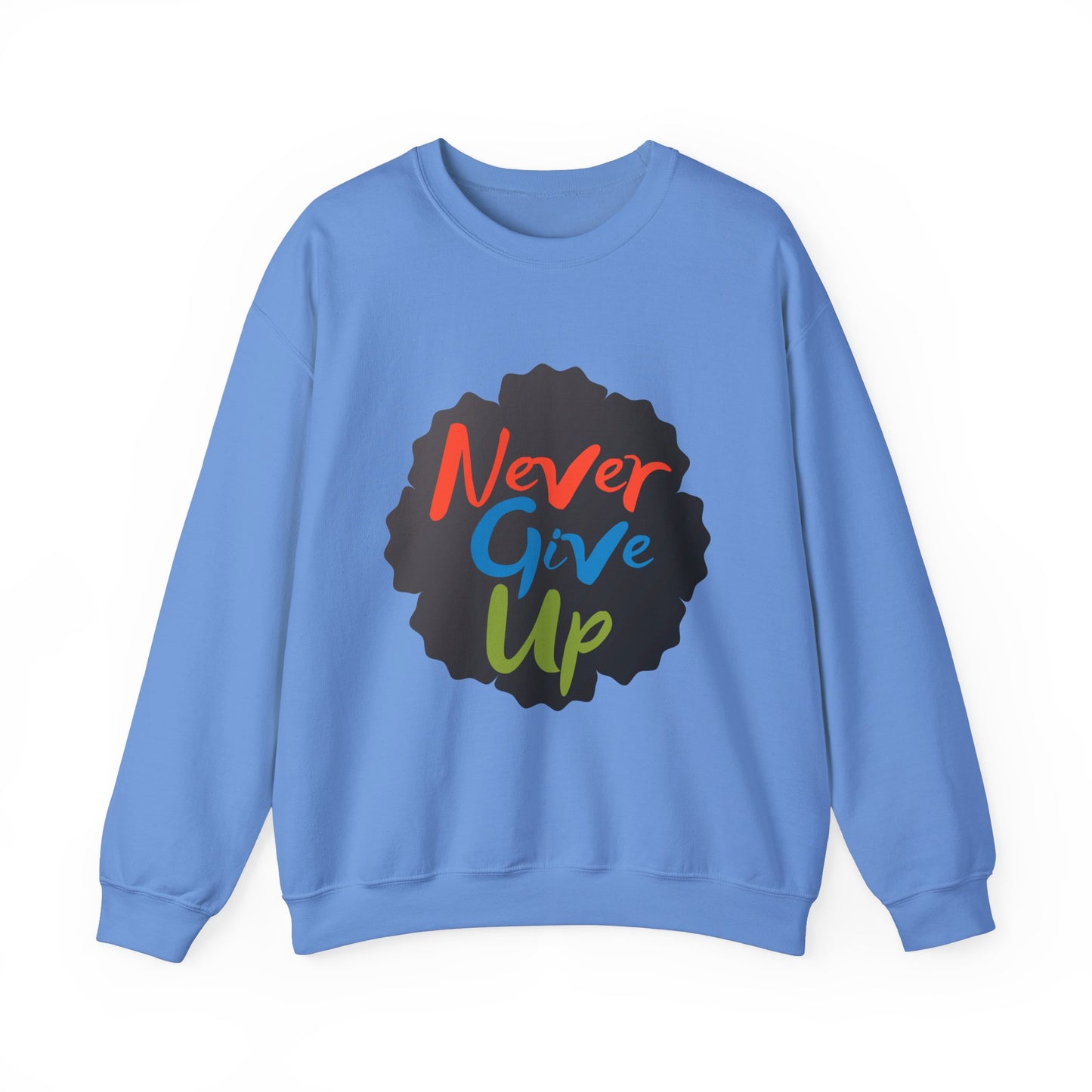 Never Give Up Unisex Heavy Blend™ Crewneck Sweatshirt