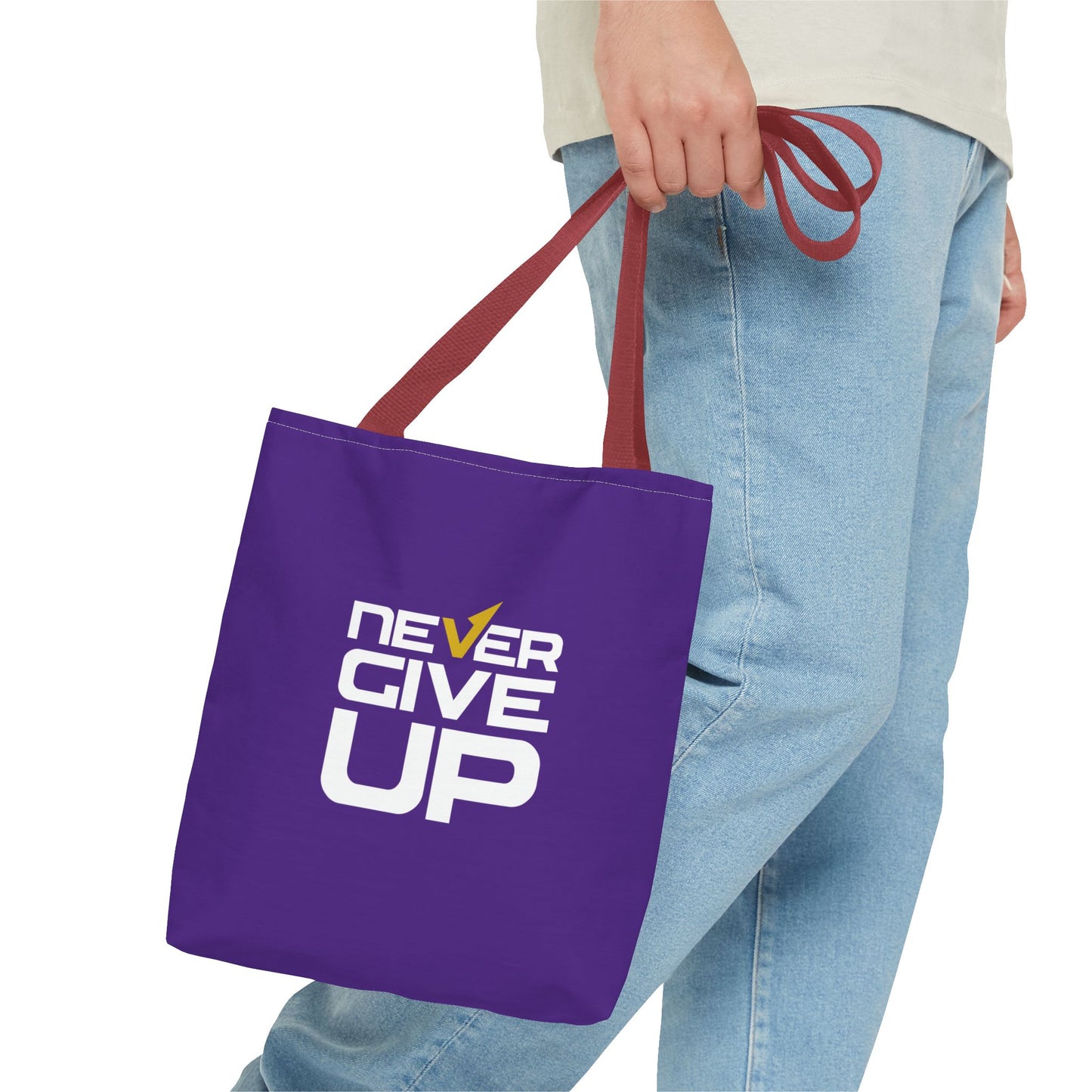 Never Give Up Tote Bag (AOP)