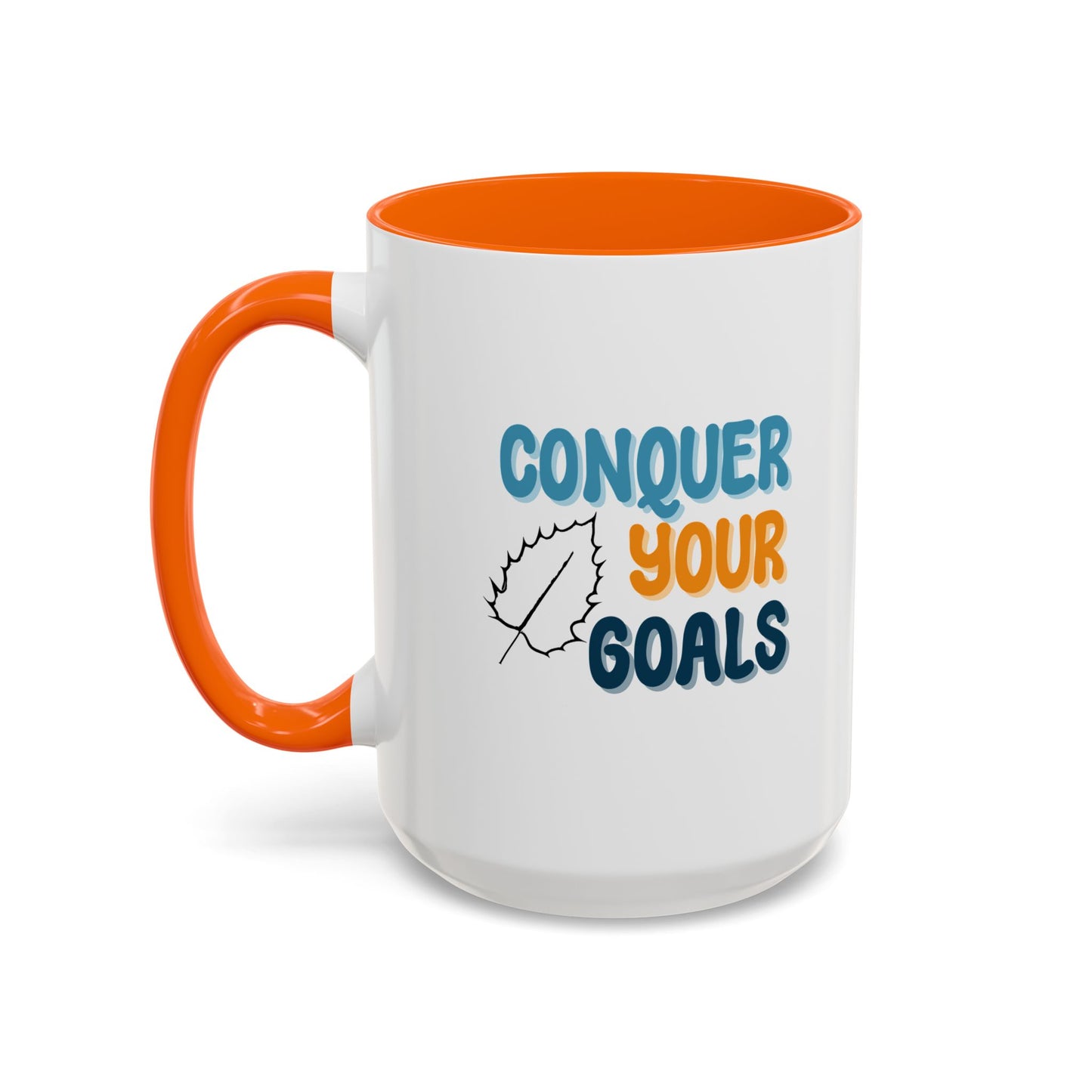 Conquer Your Goals Accent Coffee Mug (11, 15oz)