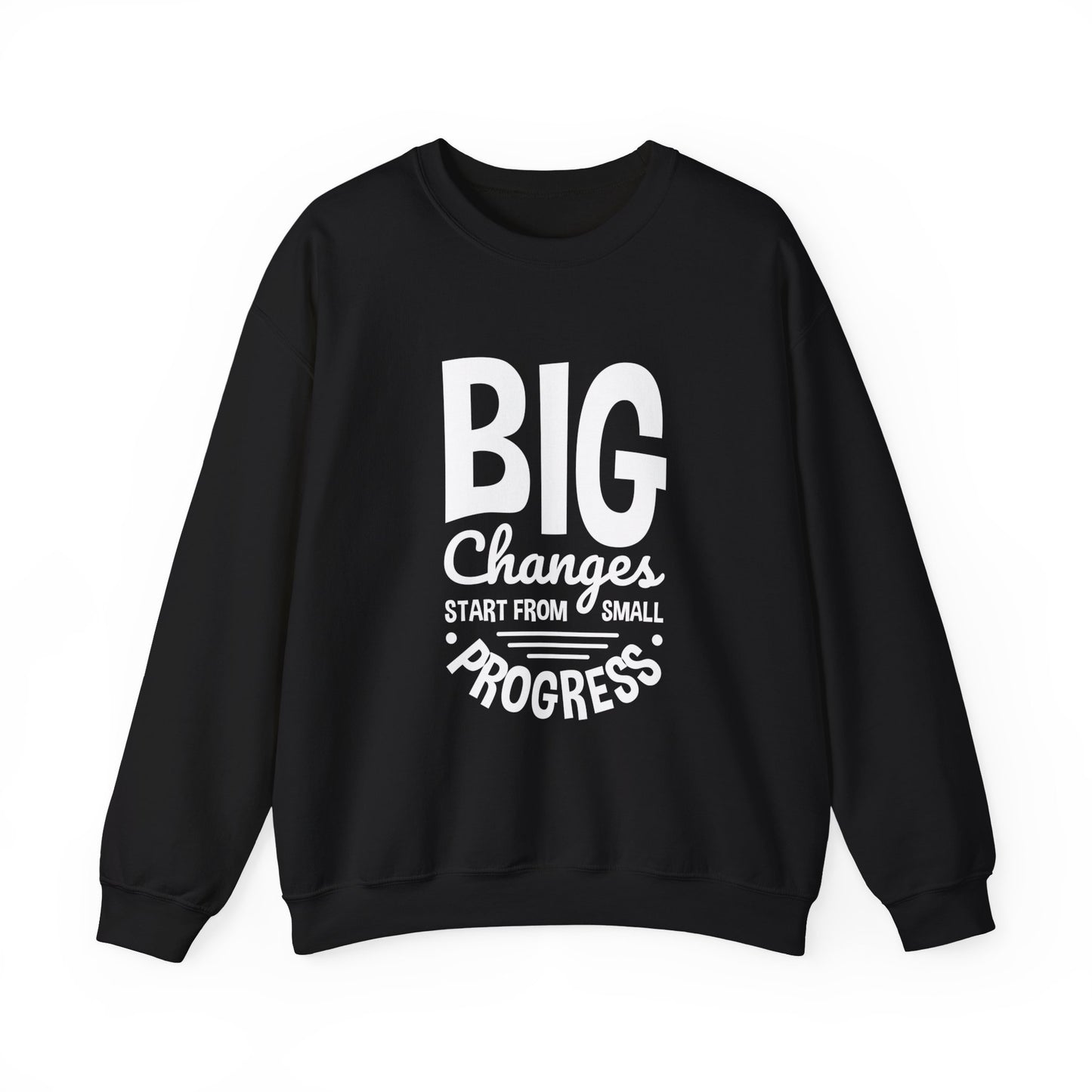 Big Changes Start From Small Progress Unisex Heavy Blend™ Crewneck Sweatshirt