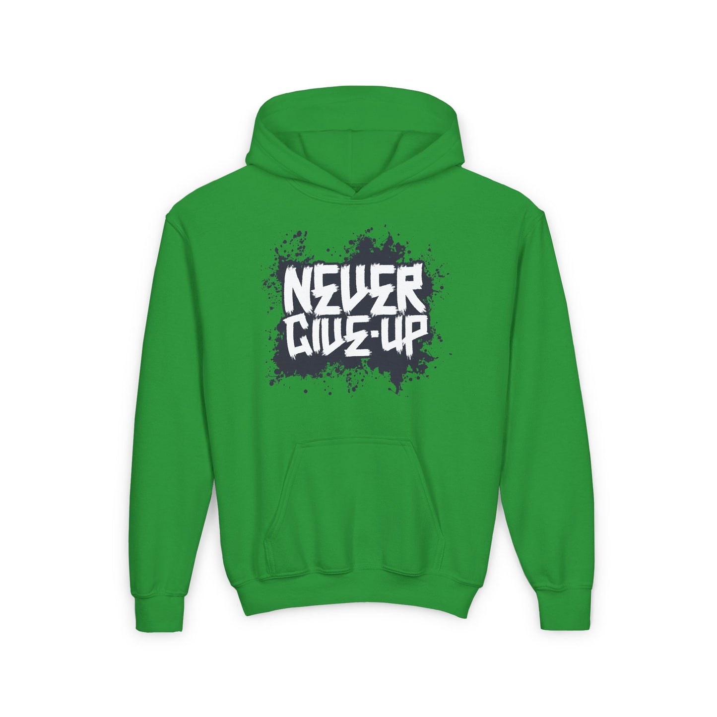 Never Give Up Youth Heavy Blend Hooded Sweatshirt