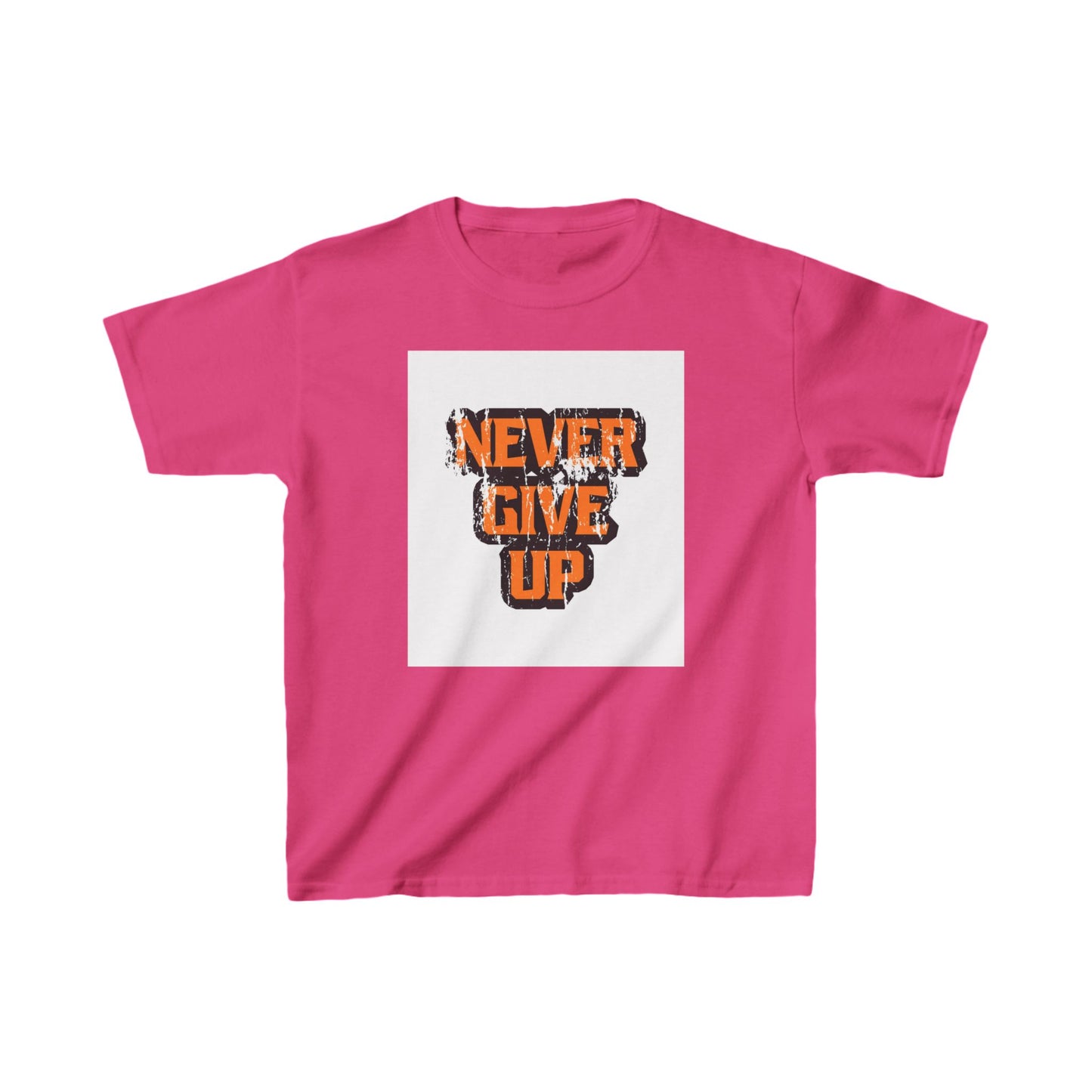 Never Give Up Kids Heavy Cotton™ Tee