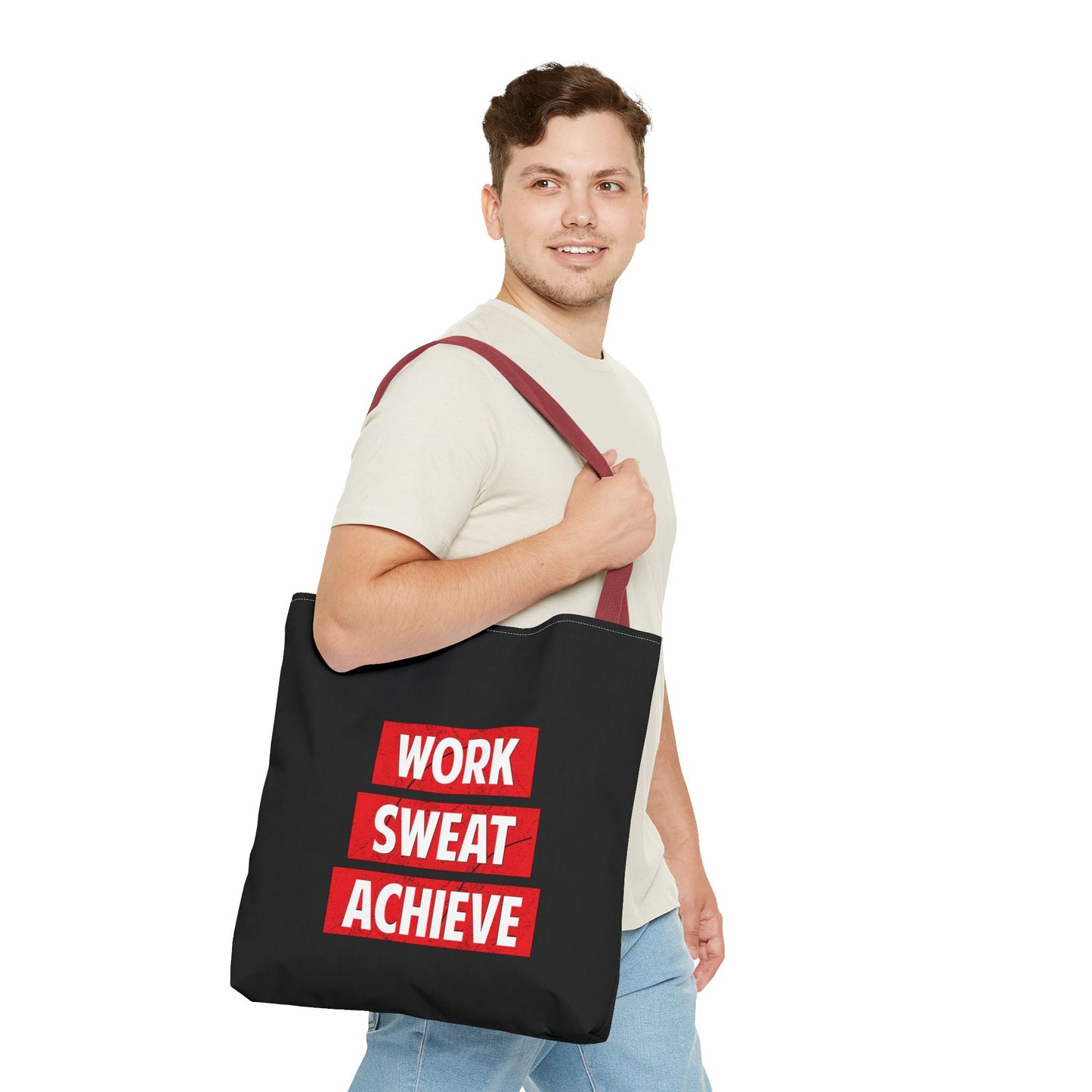 Work Sweat Achieve Tote Bag (AOP)