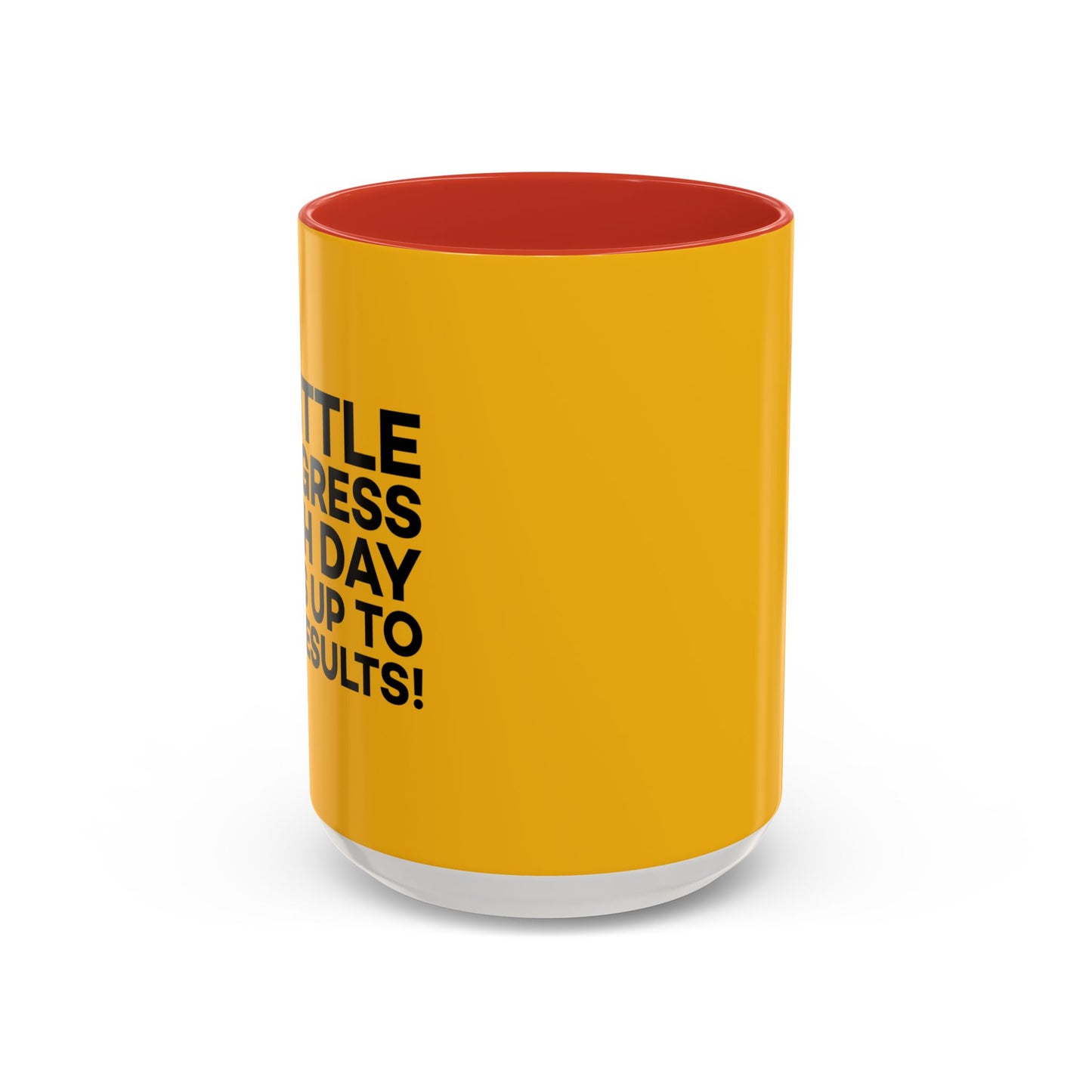A Little Progress Each Day Adds Up To Big Results! Accent Coffee Mug (11, 15oz)