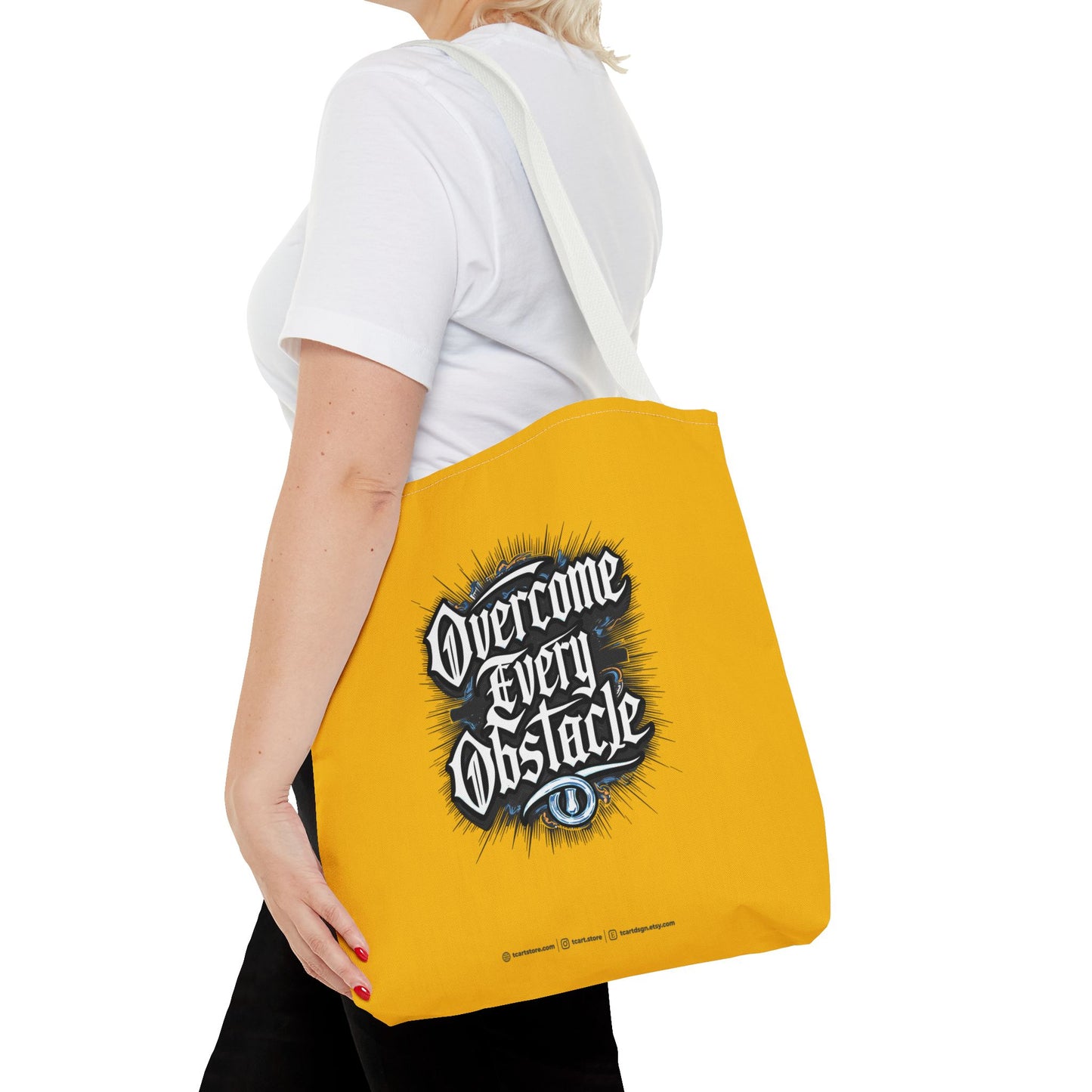 Overcome Every Obstacle Tote Bag (AOP)