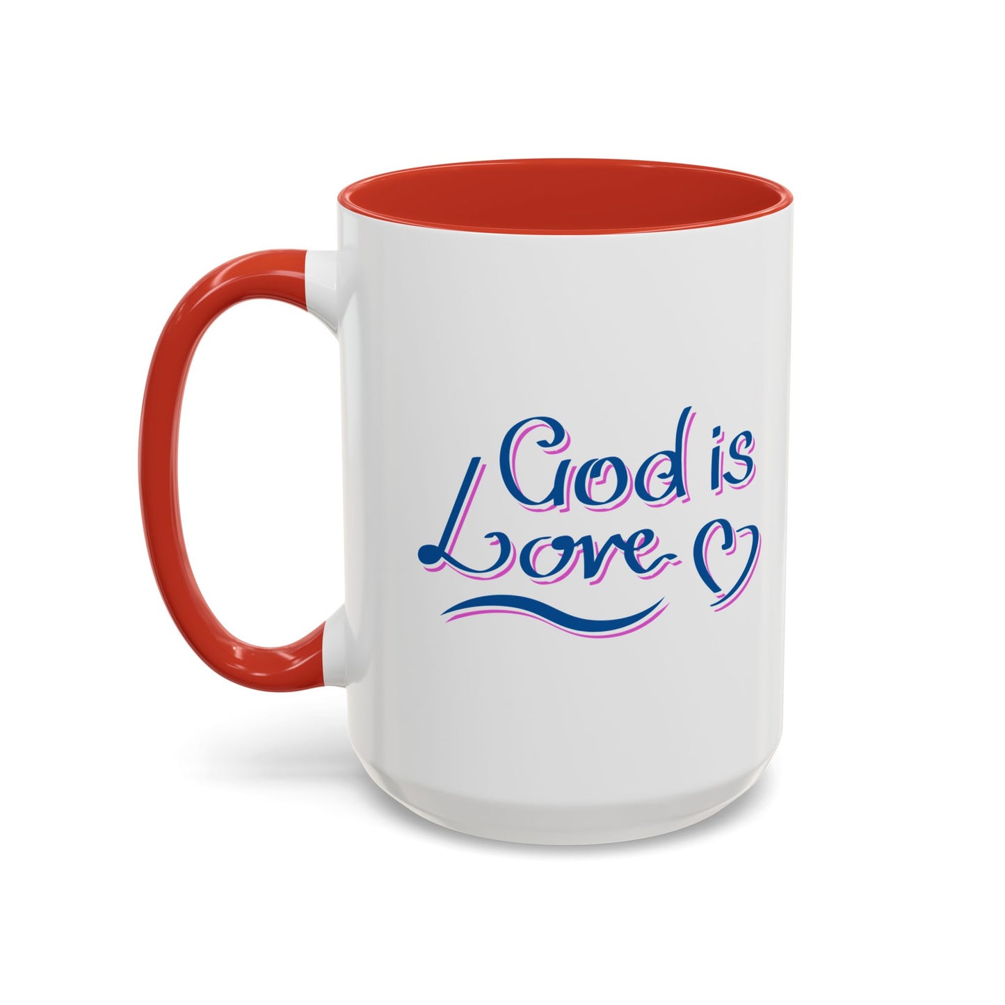 God Is Love Accent Coffee Mug (11, 15oz)