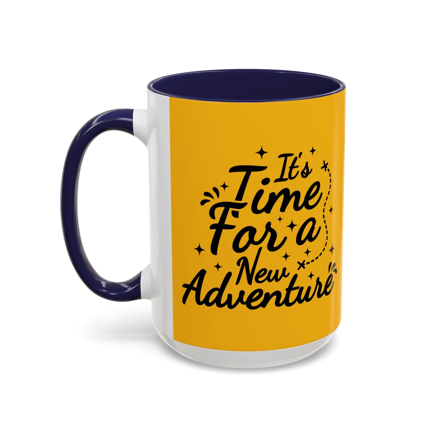 It's Time For A New Adventure Accent Coffee Mug (11, 15oz)