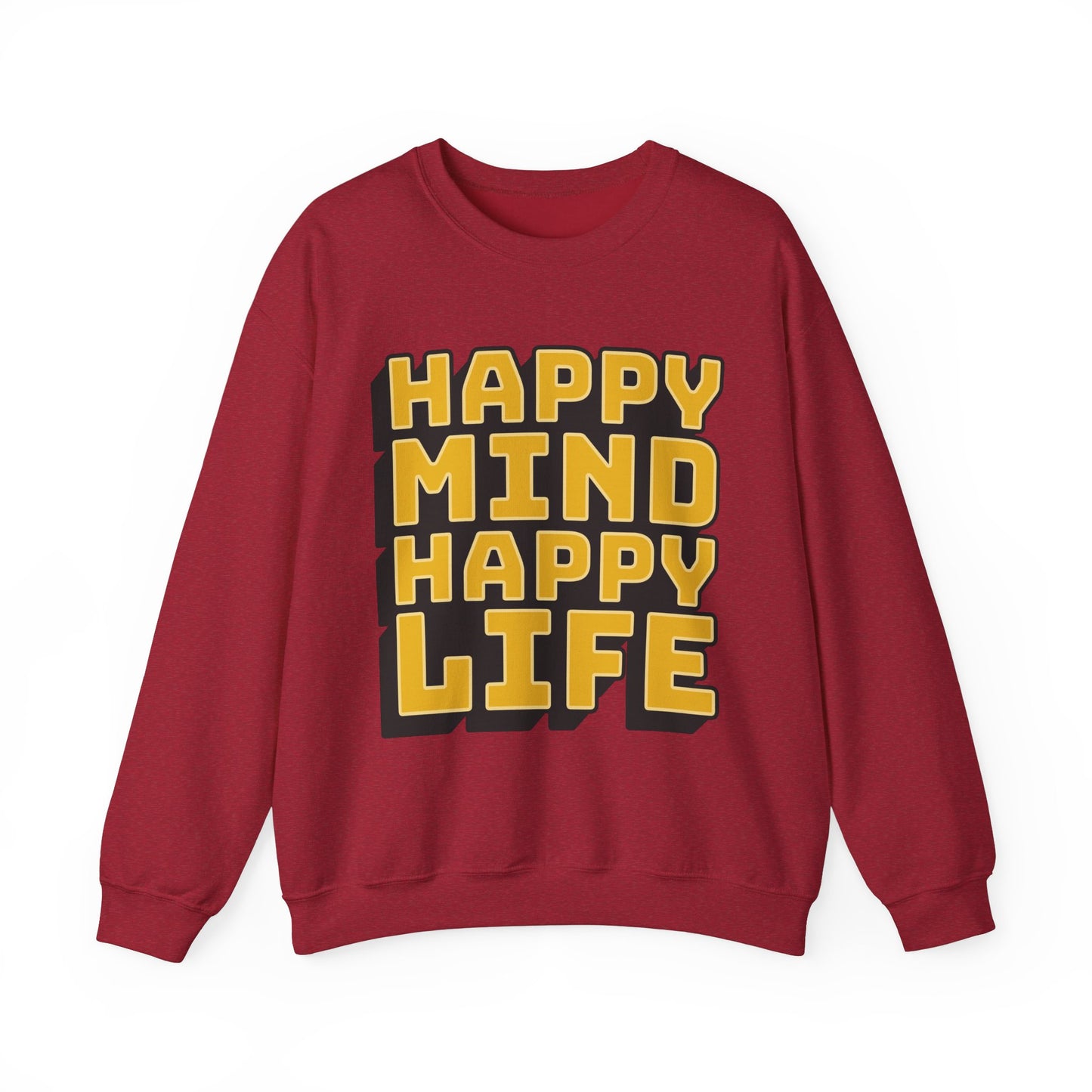 Happy Mind Happy Life Unisex Heavy Blend™ Crewneck Sweatshirt