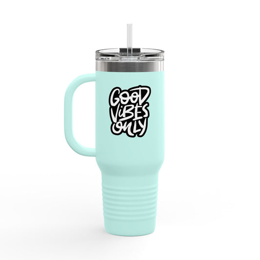 Good Vibes Only Insulated Travel Mug, 40oz