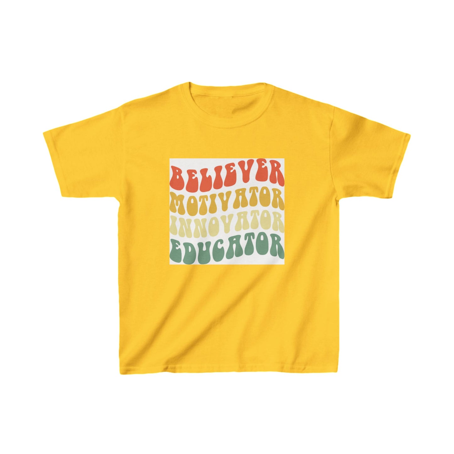Believer Motivator Innovator Educator Kids Heavy Cotton™ Tee