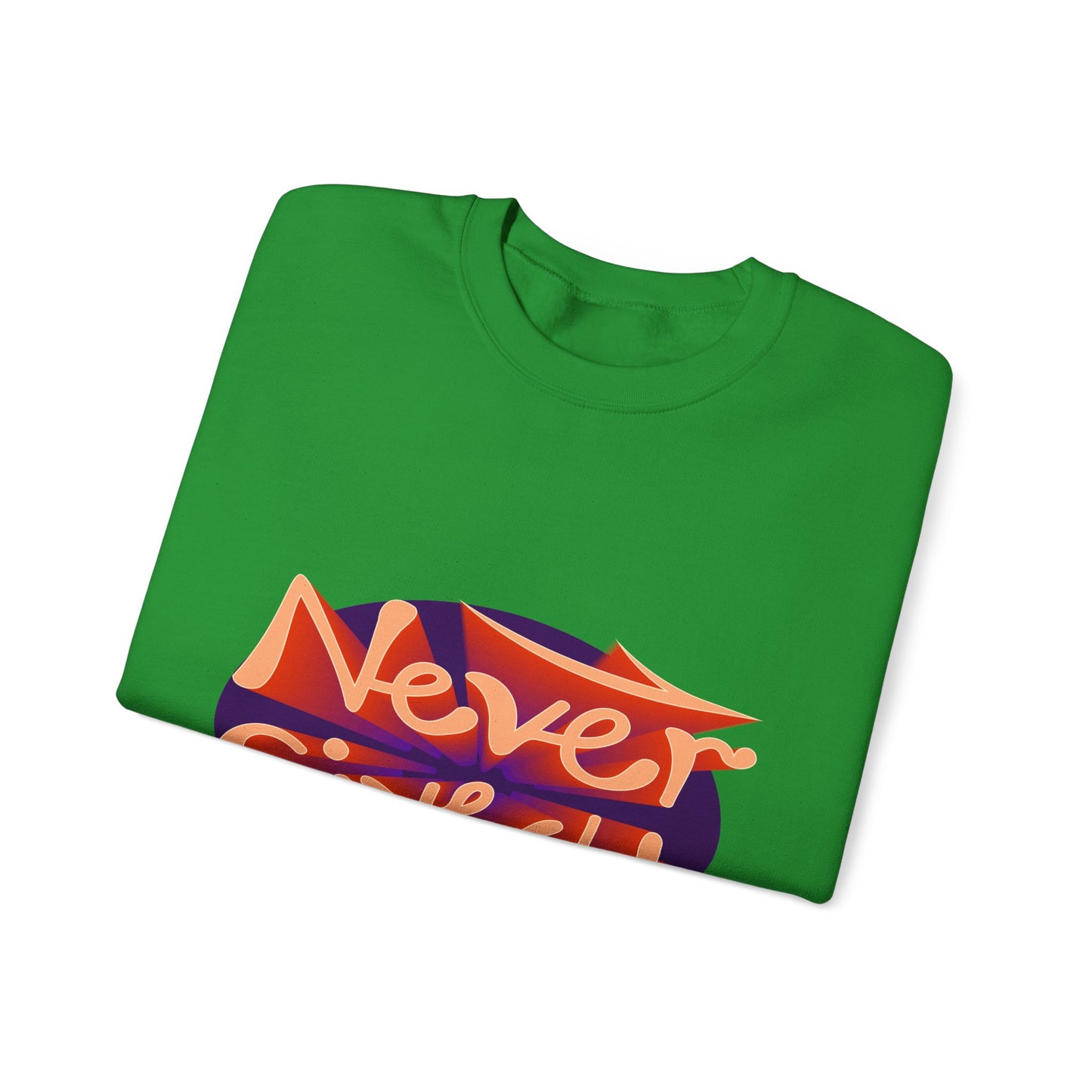 Never Give Up Unisex Heavy Blend™ Crewneck Sweatshirt