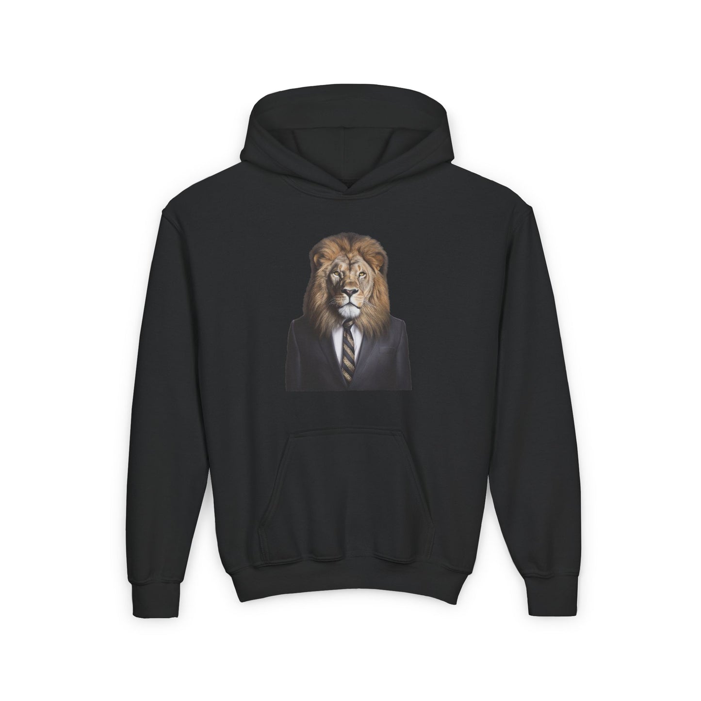 Lion Business Person Youth Heavy Blend Hooded Sweatshirt