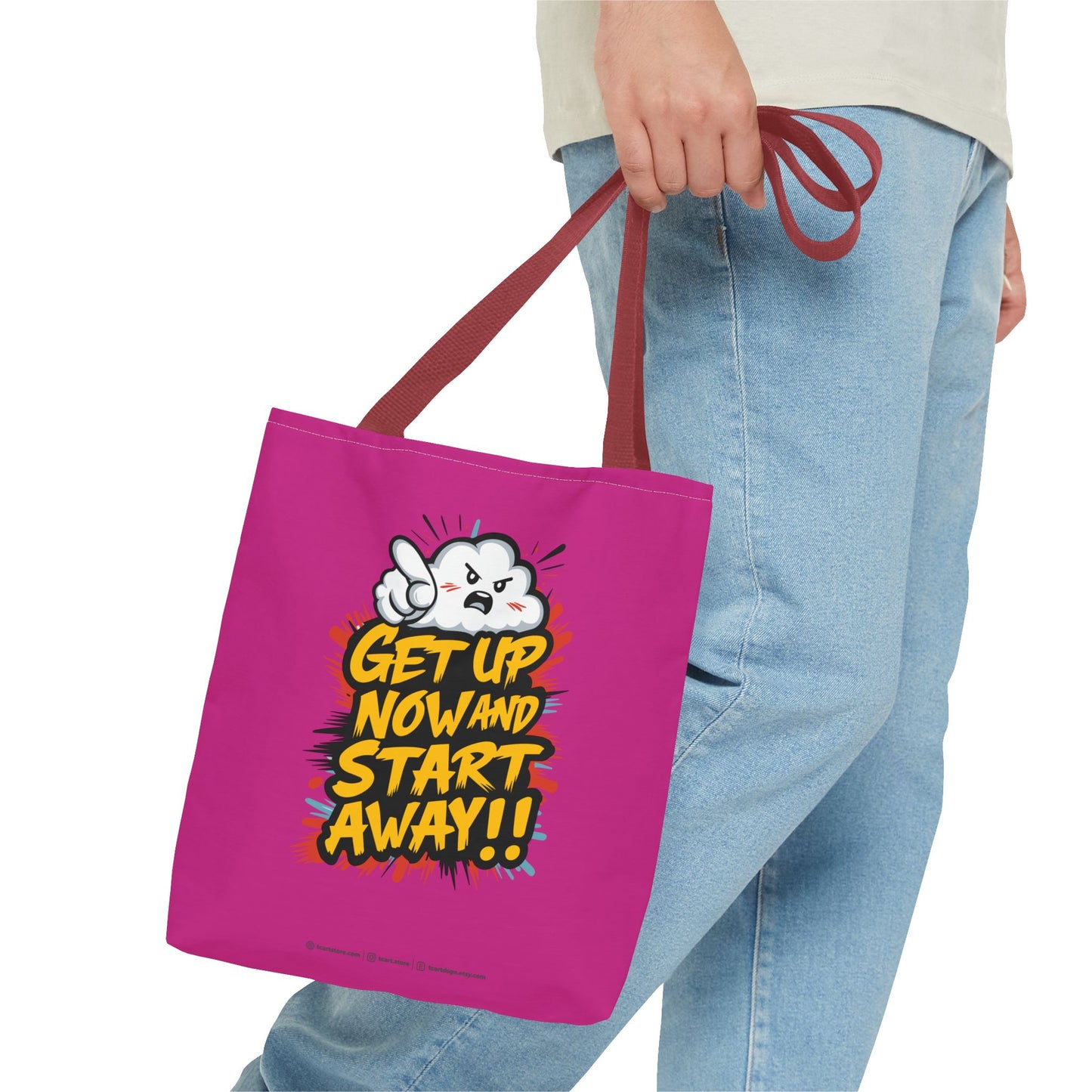 Get Up Now And Start Away!! Tote Bag (AOP)