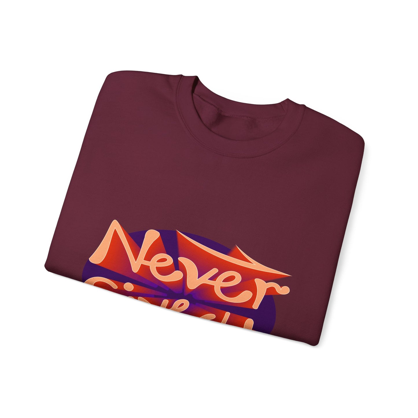 Never Give Up Unisex Heavy Blend™ Crewneck Sweatshirt