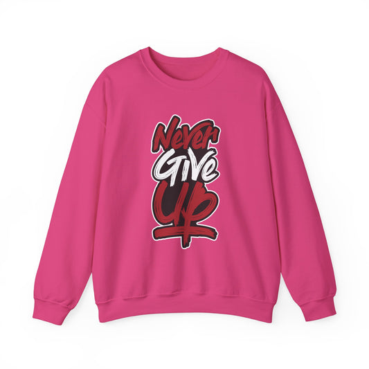 Never Give Up Unisex Heavy Blend™ Crewneck Sweatshirt
