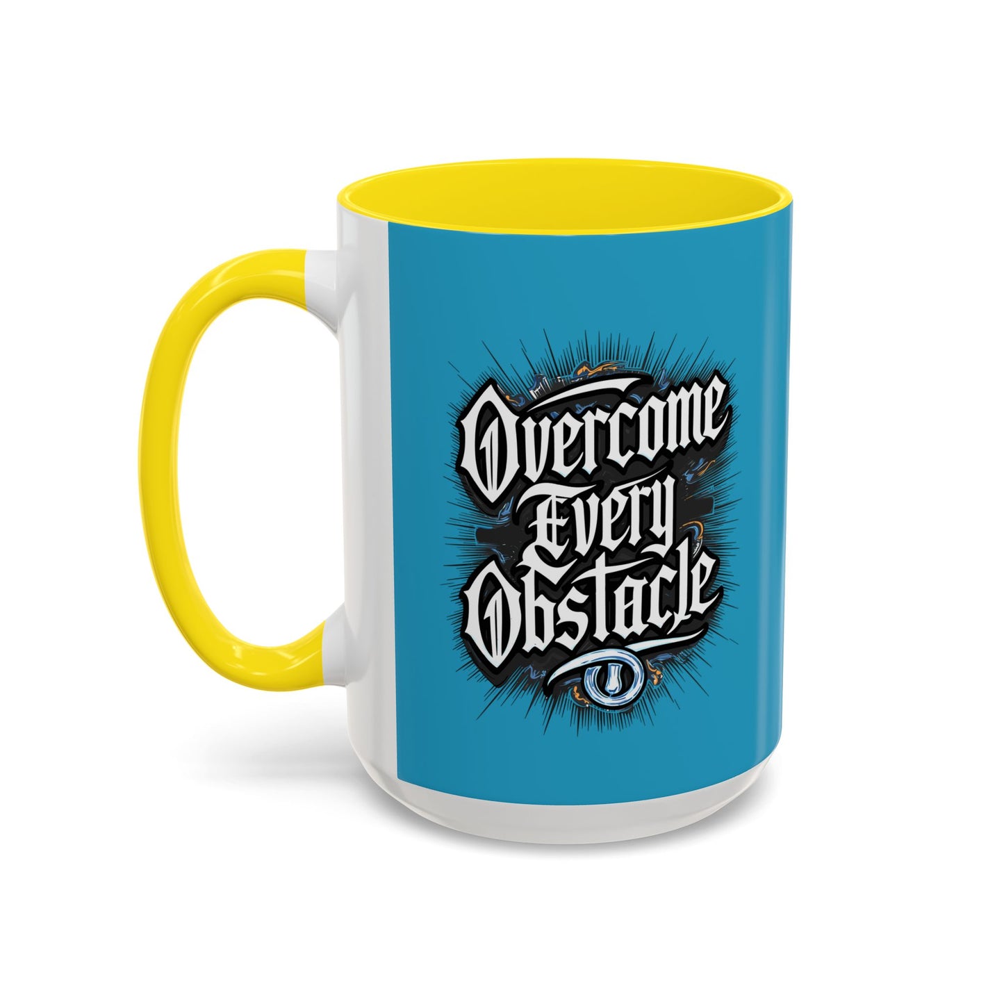 Overcome Every Obstacle Accent Coffee Mug (11, 15oz)
