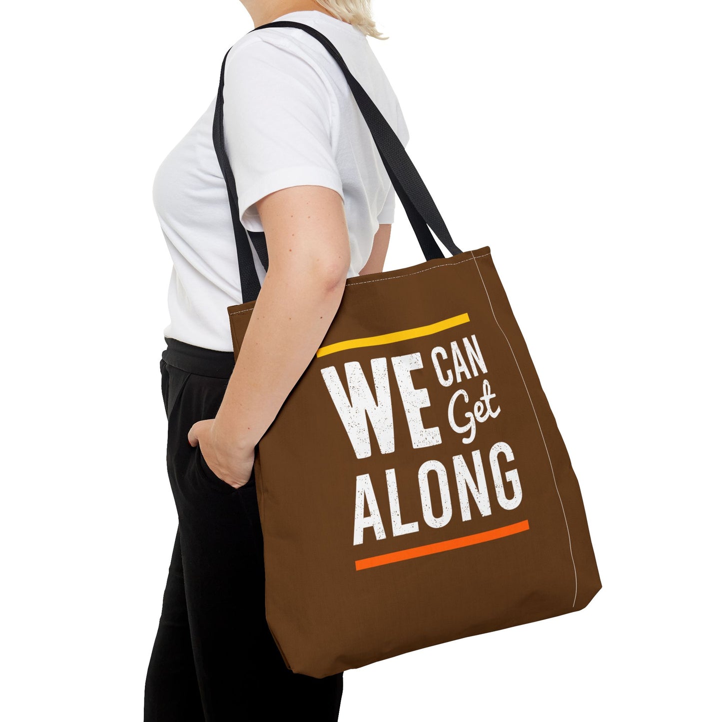 We Can Get Along Tote Bag (AOP)