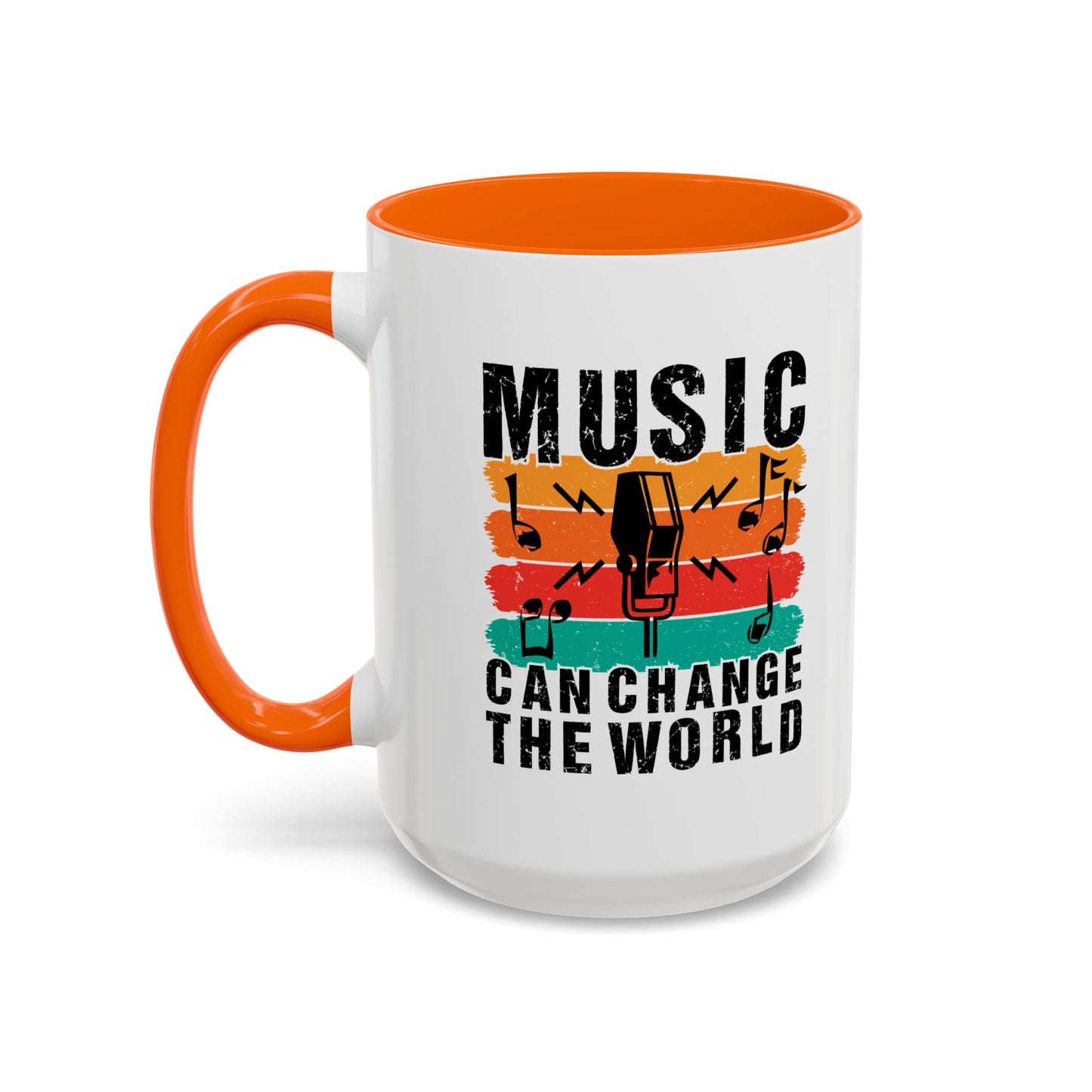 Music Can Change The World Accent Coffee Mug (11, 15oz)