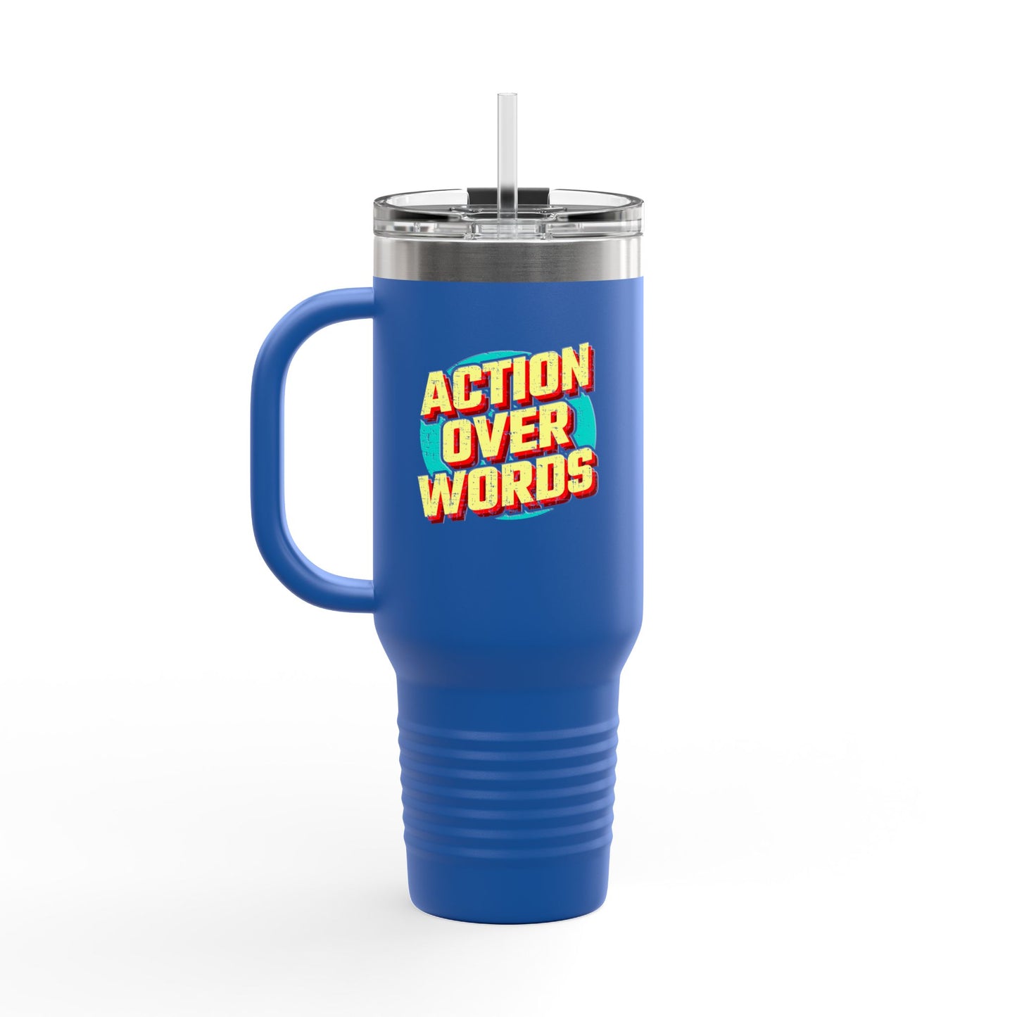 Action Over Words Insulated Travel Mug, 40oz
