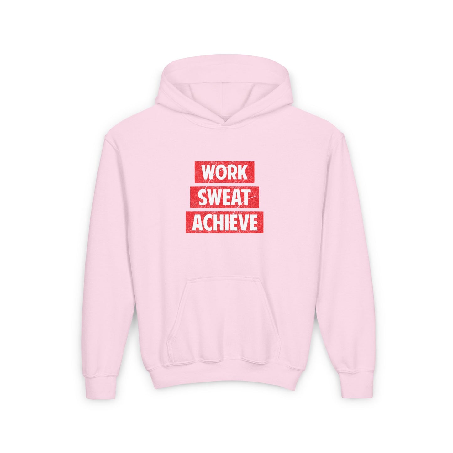 Work Sweat Achieve Youth Heavy Blend Hooded Sweatshirt