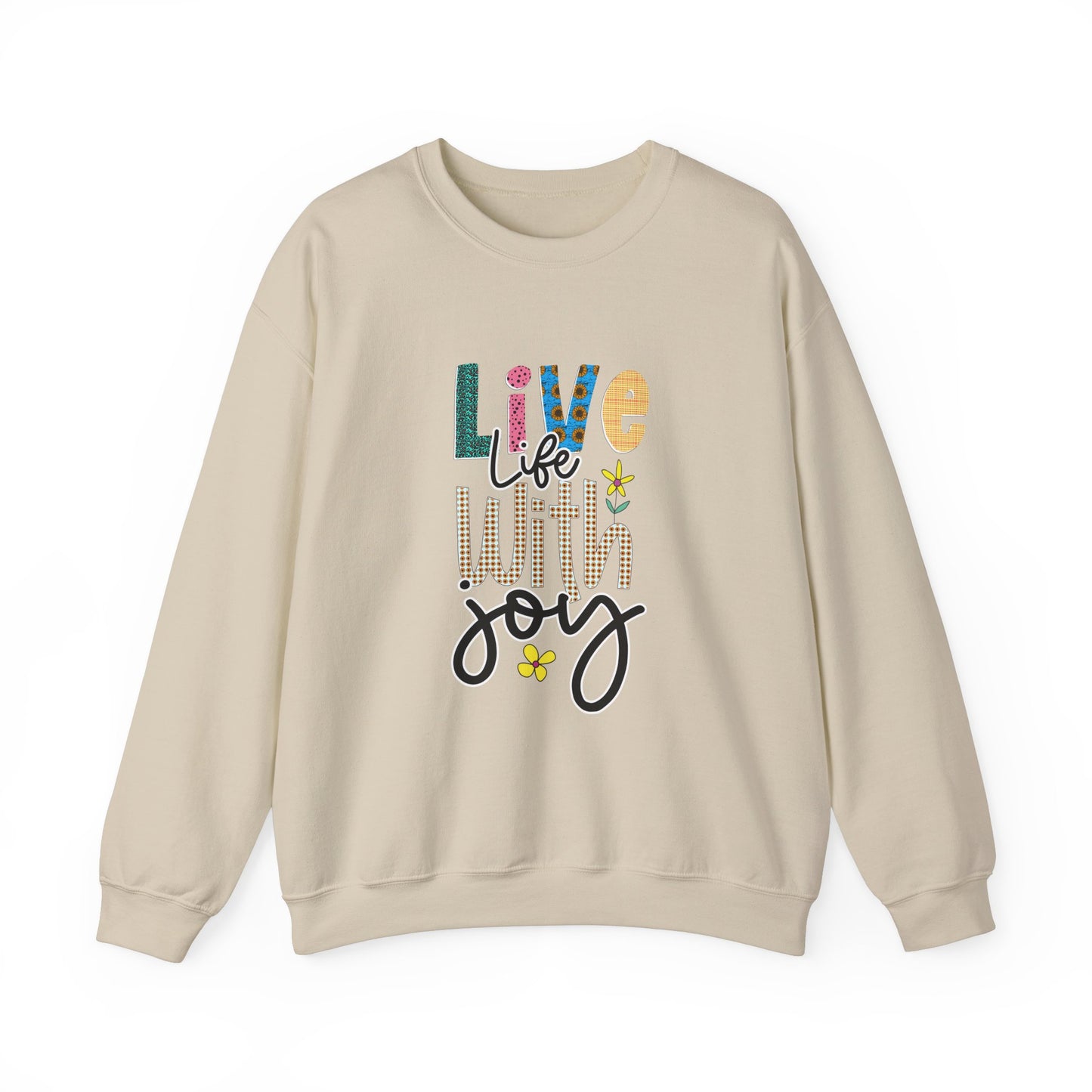 Live Life With Joy Unisex Heavy Blend™ Crewneck Sweatshirt