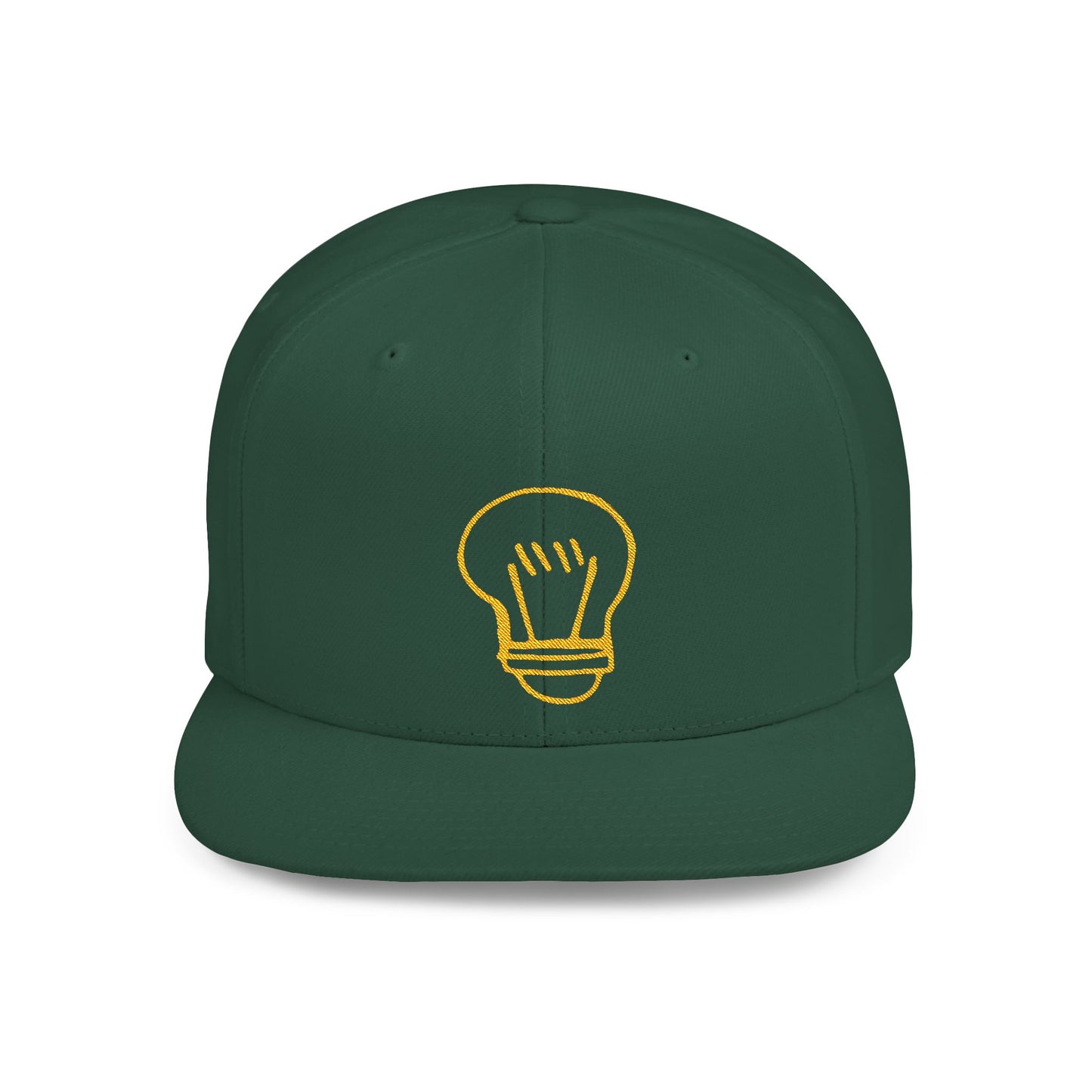 Drawing Light Bulb Flat Bill Snapback
