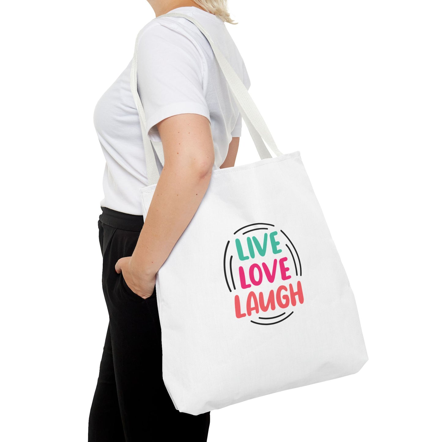 Live Love Laugh Tote Bag (AOP)