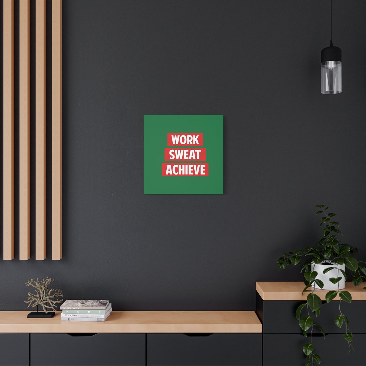 Work Sweat Achieve Matte Canvas, Stretched, 1.25"
