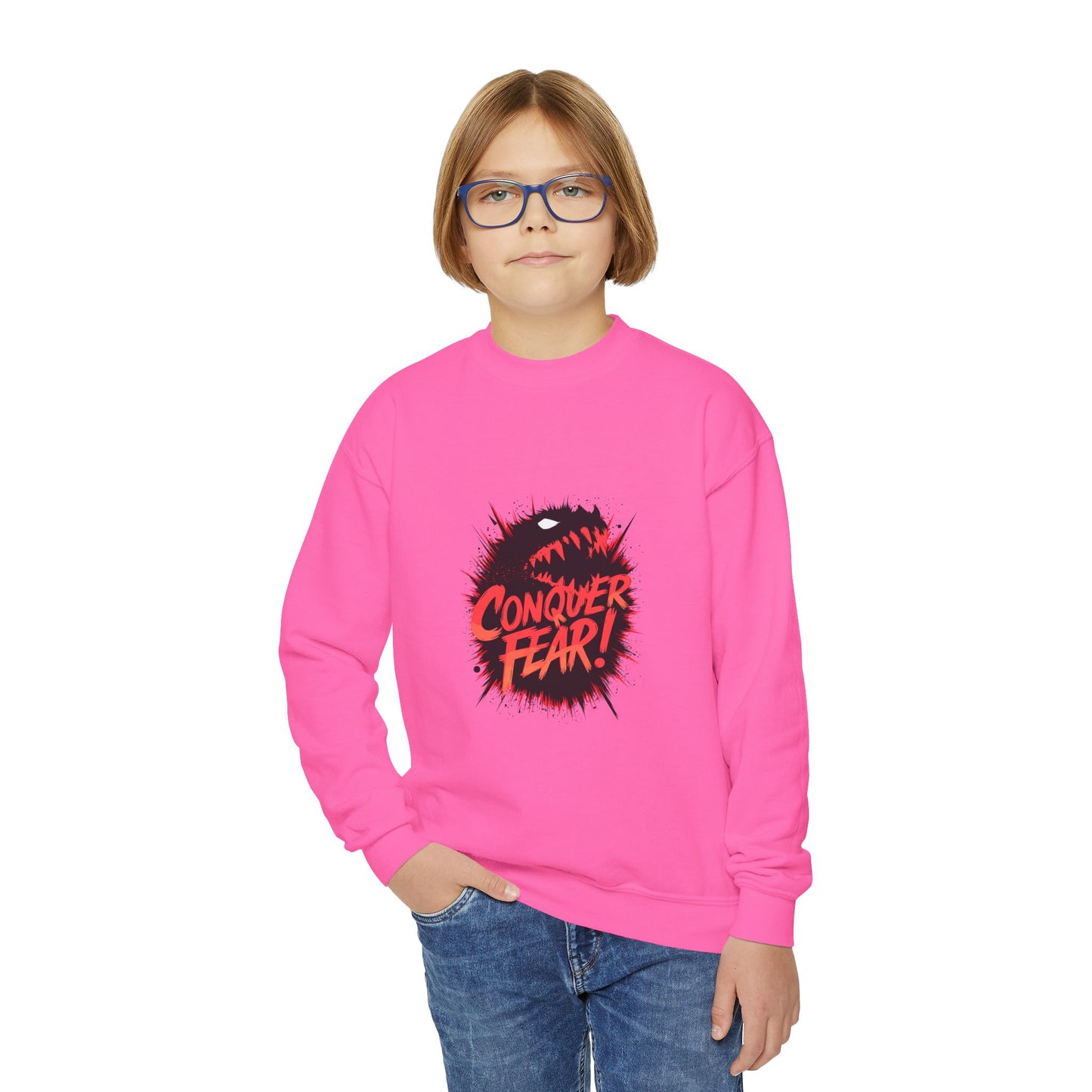 Conquer Fear! Youth Crewneck Sweatshirt