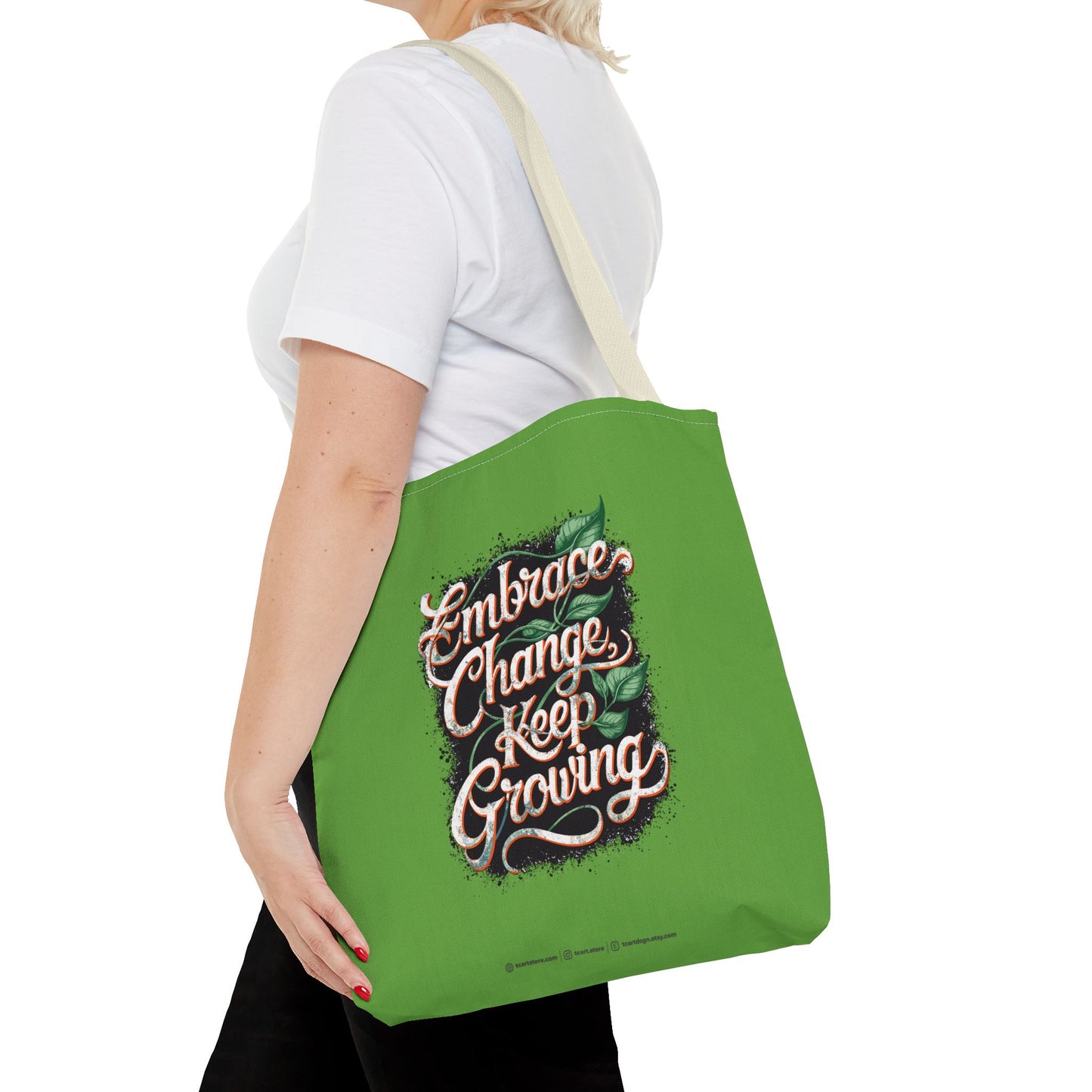 Embrace Change Keep Growing Tote Bag (AOP)